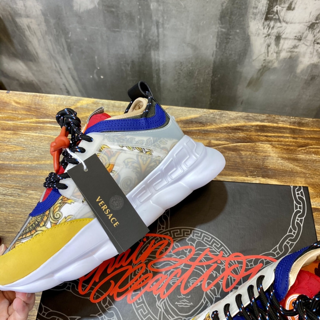 Versace Chain Reaction Multi-Color Rubber Suede - vstockx