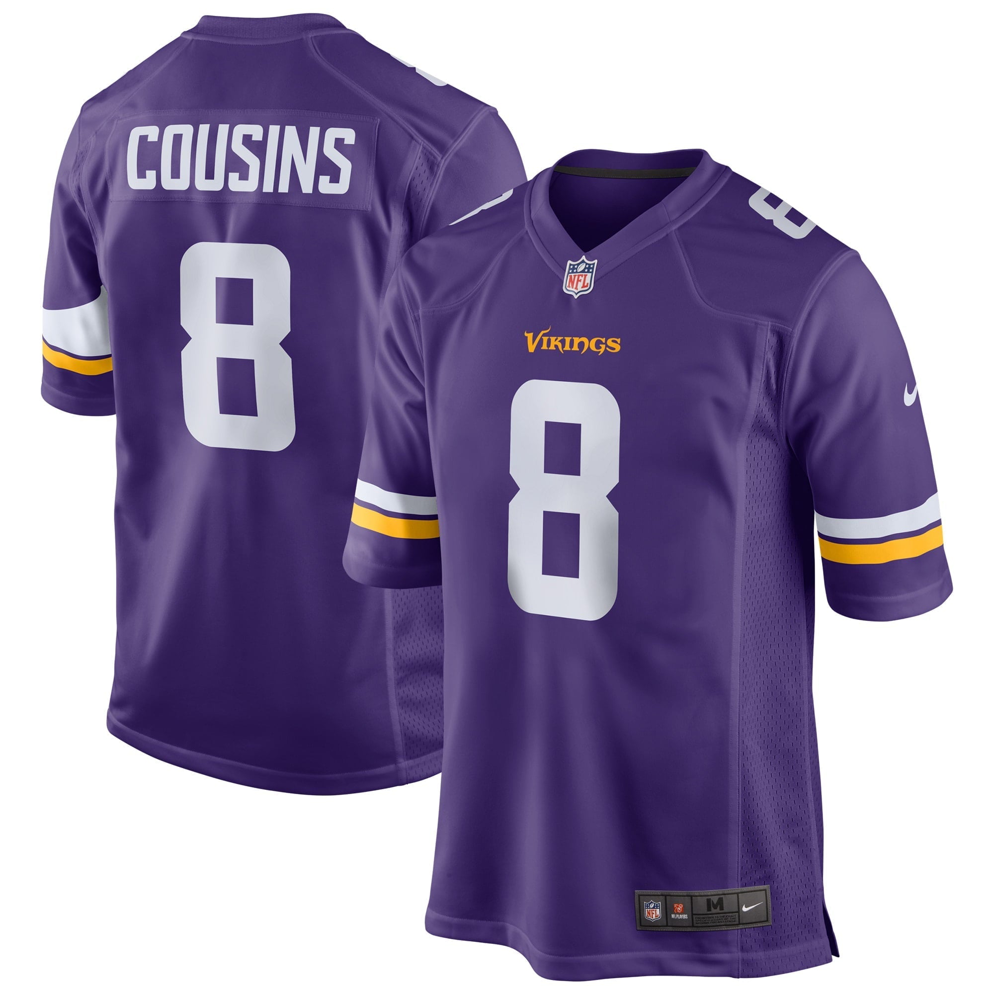 Men's Nike Kirk Cousins Purple Minnesota Vikings Game Jersey - vstockx
