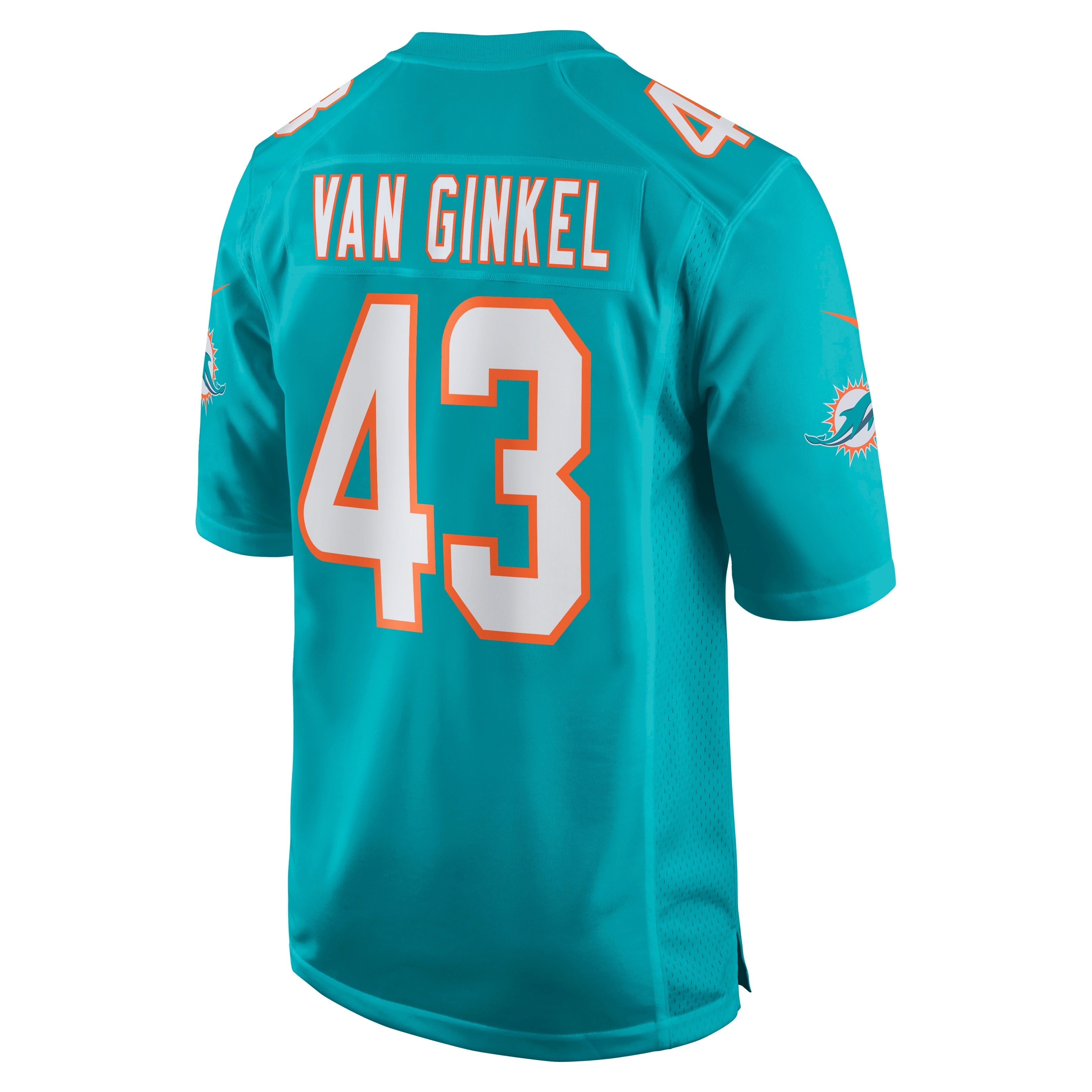Men's Nike Andrew Van Ginkel Aqua Miami Dolphins Game Jersey - vstockx