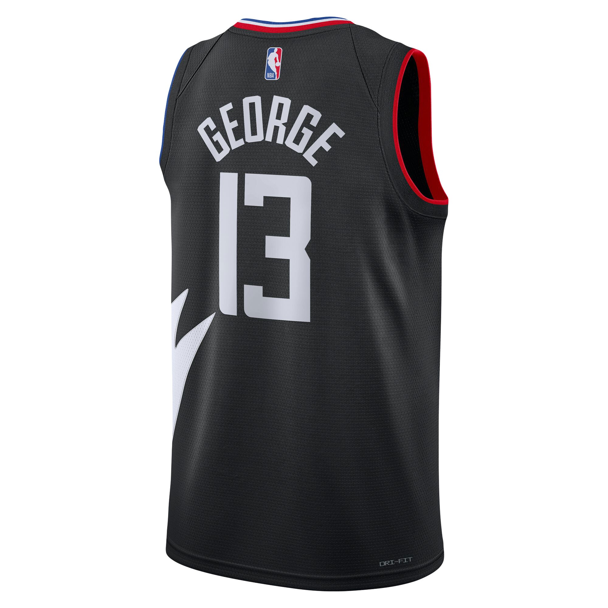 Paul George LA Clippers Jordans Brand Unisex Swingman Jersey - Statement Edition - Black - vstockx