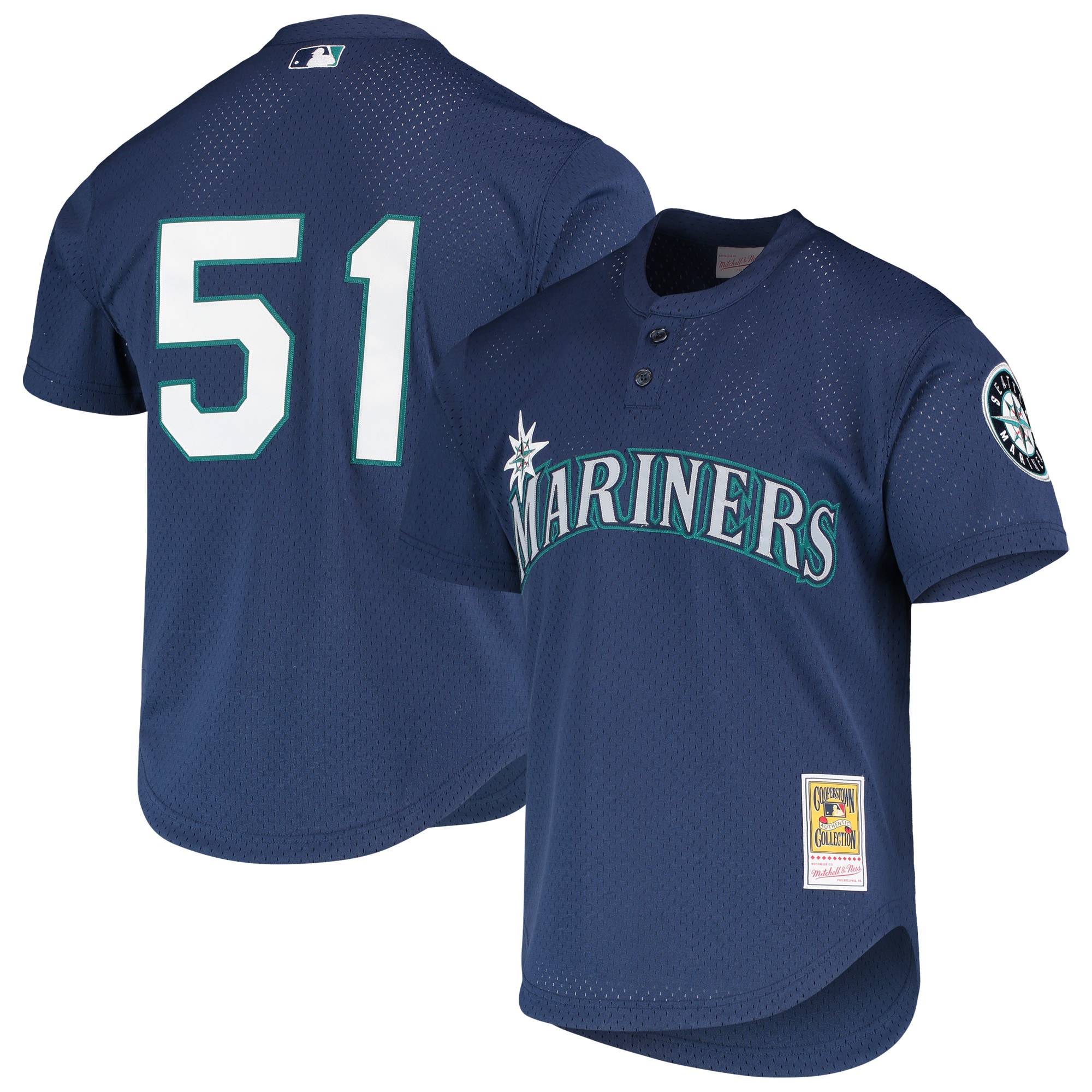 Ichiro Suzuki Seattle Mariners Mitchell & Ness Cooperstown Collection Mesh Batting Practice Jersey - Royal - vstockx