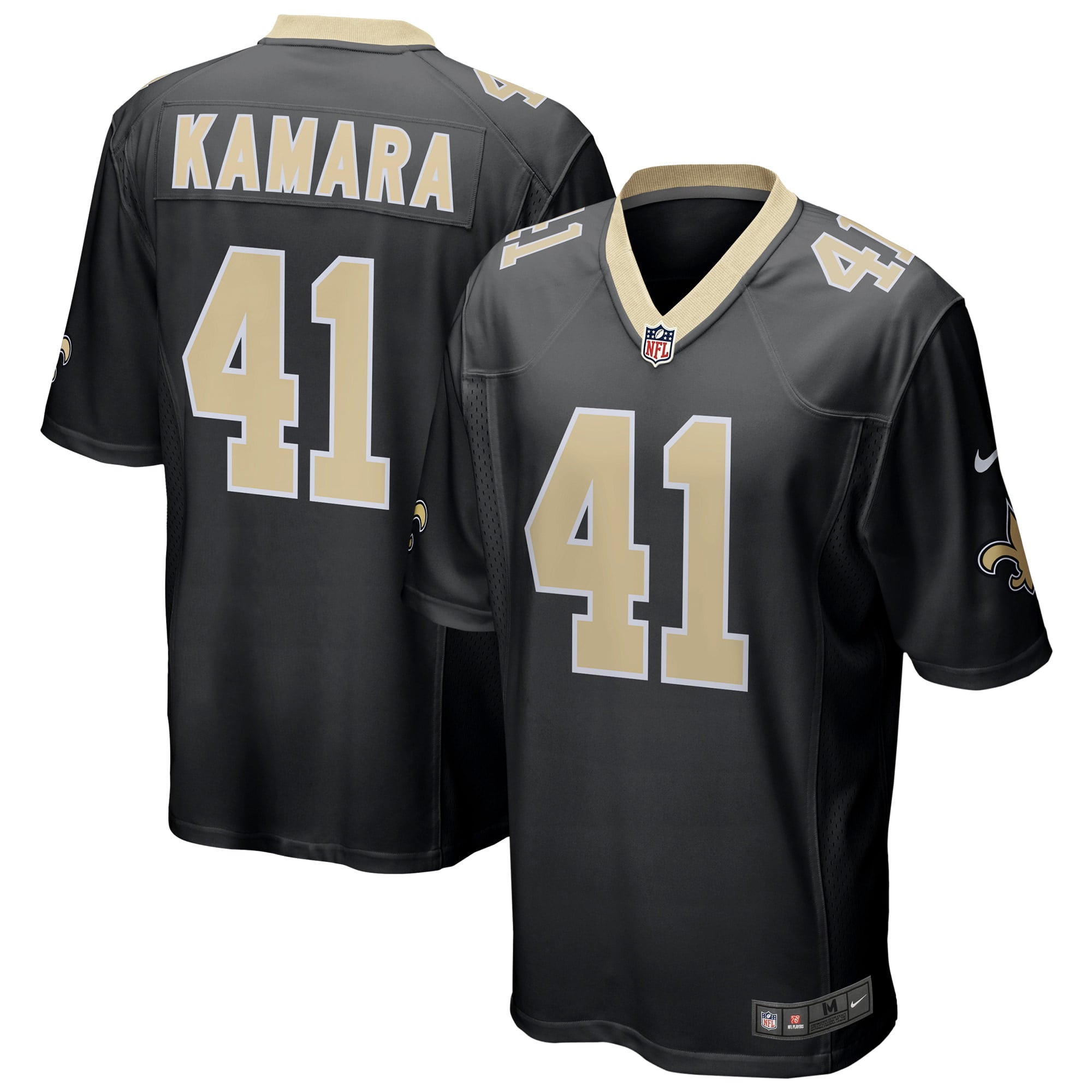 Men's Nike Alvin Kamara Black New Orleans Saints Game Jersey - vstockx