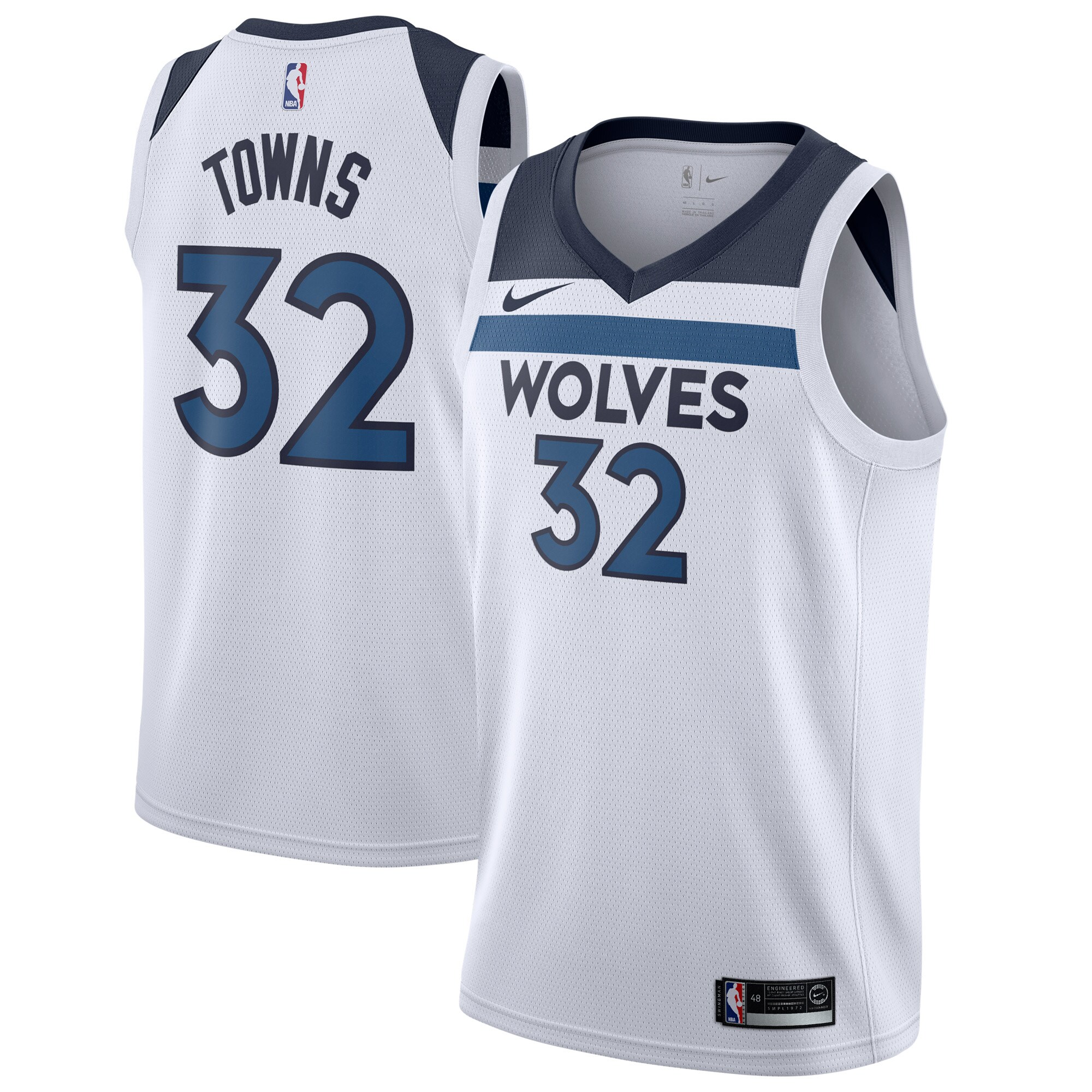 Karl-Anthony Towns Minnesota Timberwolves Nike Swingman Jersey White - Association Edition - vstockx