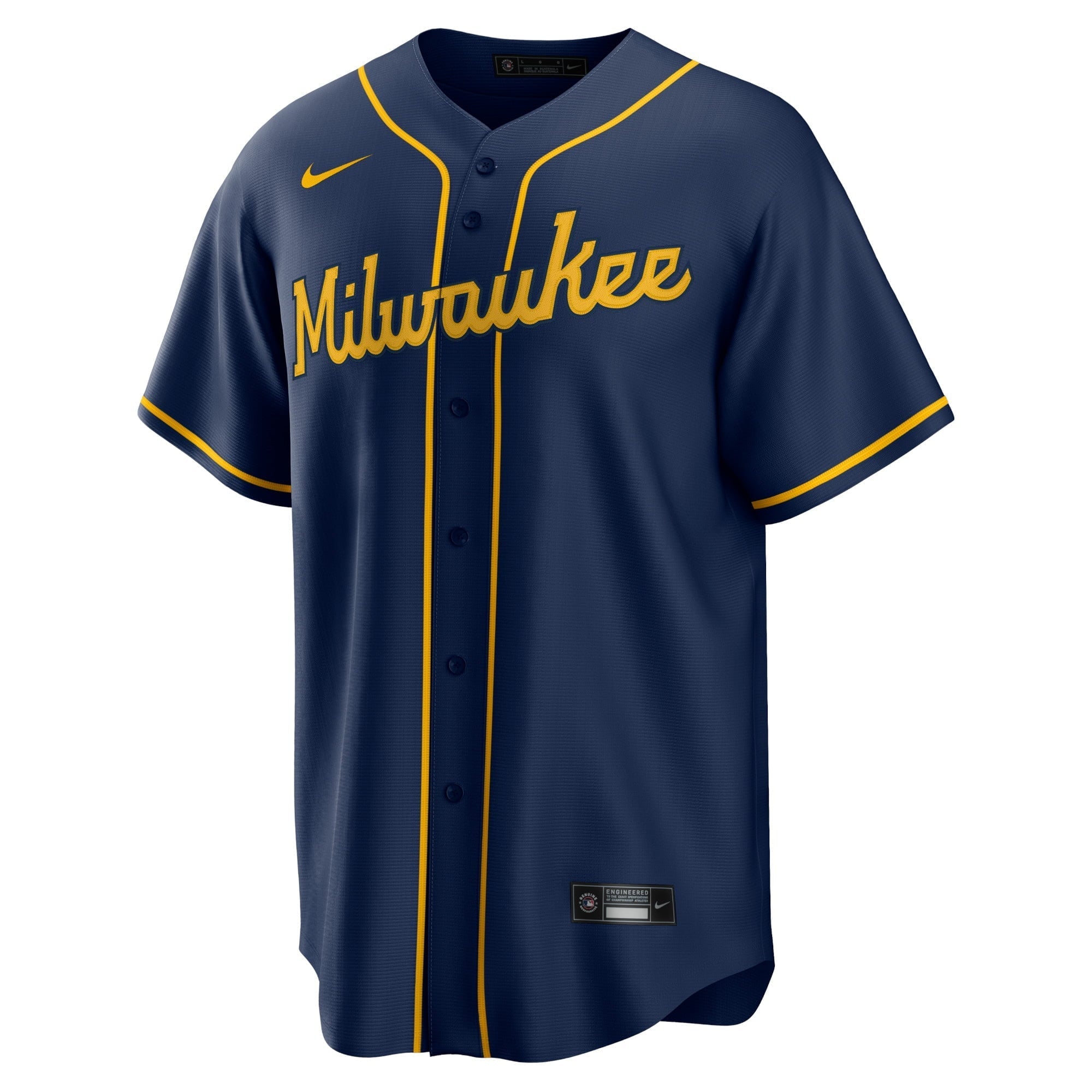 Men's Nike Christian Yelich Navy Milwaukee Brewers Alternate Replica Player Jersey - vstockx