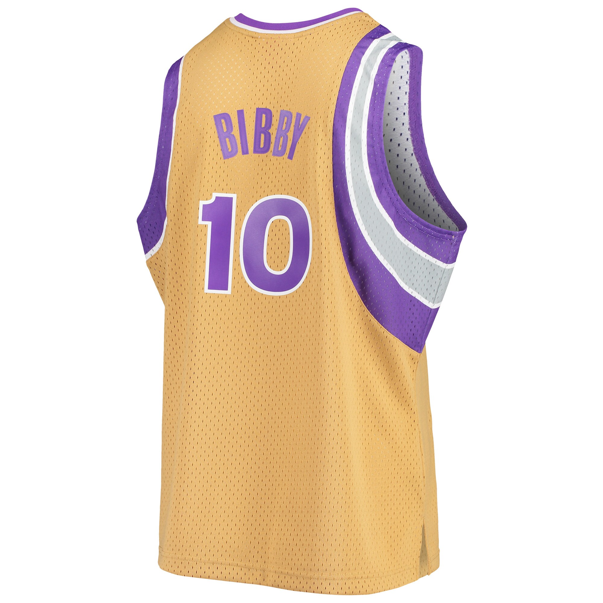 Mike Bibby Sacramento Kings Mitchell & Ness Hardwood Classics Swingman Jersey - Gold - vstockx