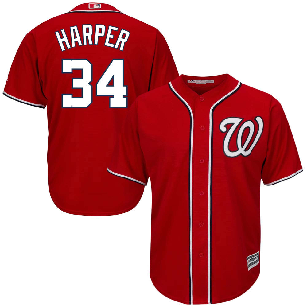 Men's Washington Nationals Bryce Harper Replica Alternate Jersey - Red - vstockx