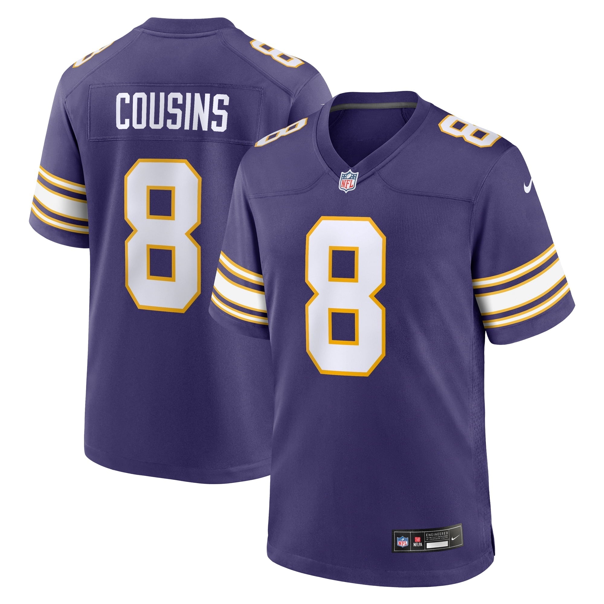 Men's Nike Kirk Cousins Purple Minnesota Vikings Classic Player Game Jersey - vstockx