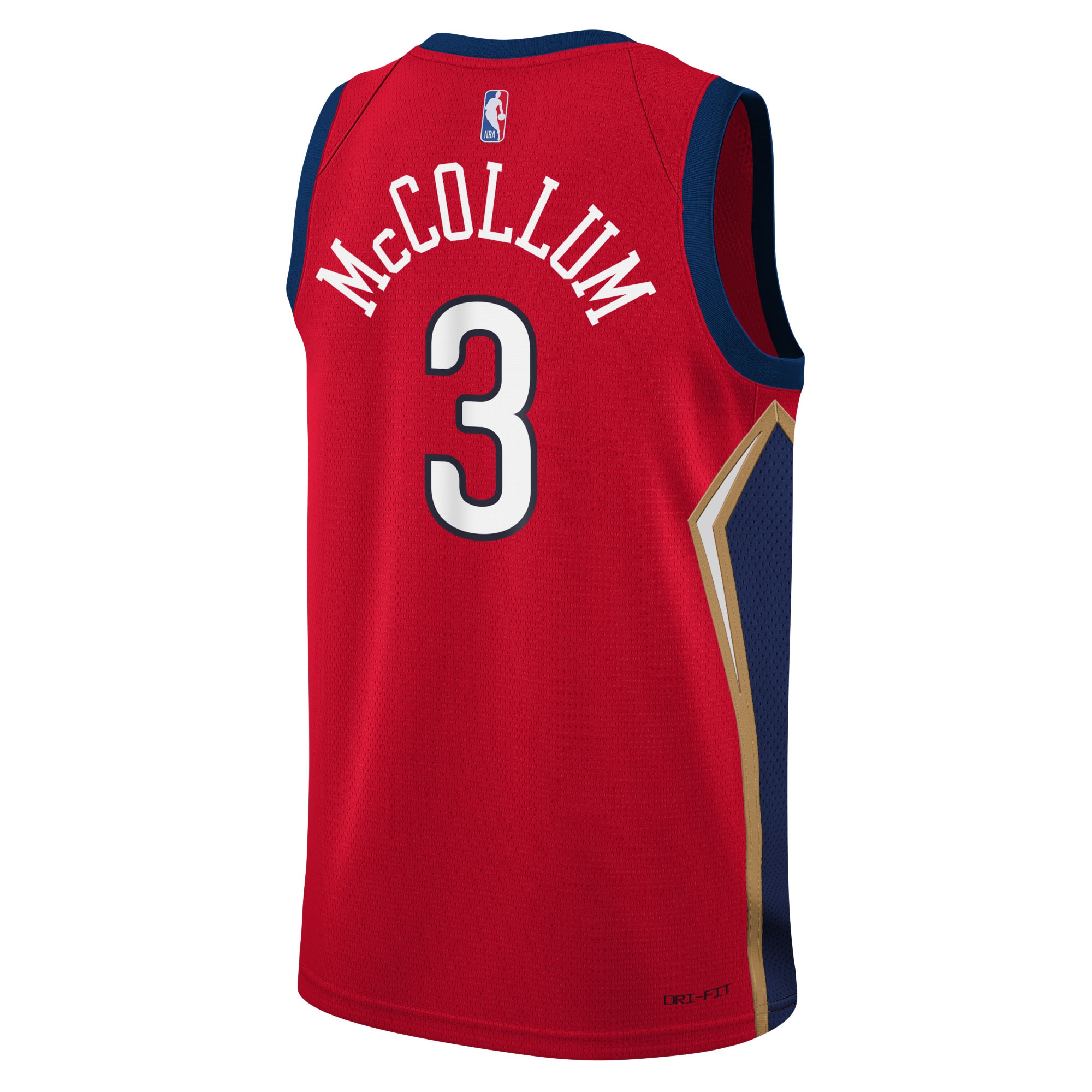 C.J. McCollum New Orleans Pelicans Jordans Brand Youth Swingman Jersey - Statement Edition - Red - vstockx