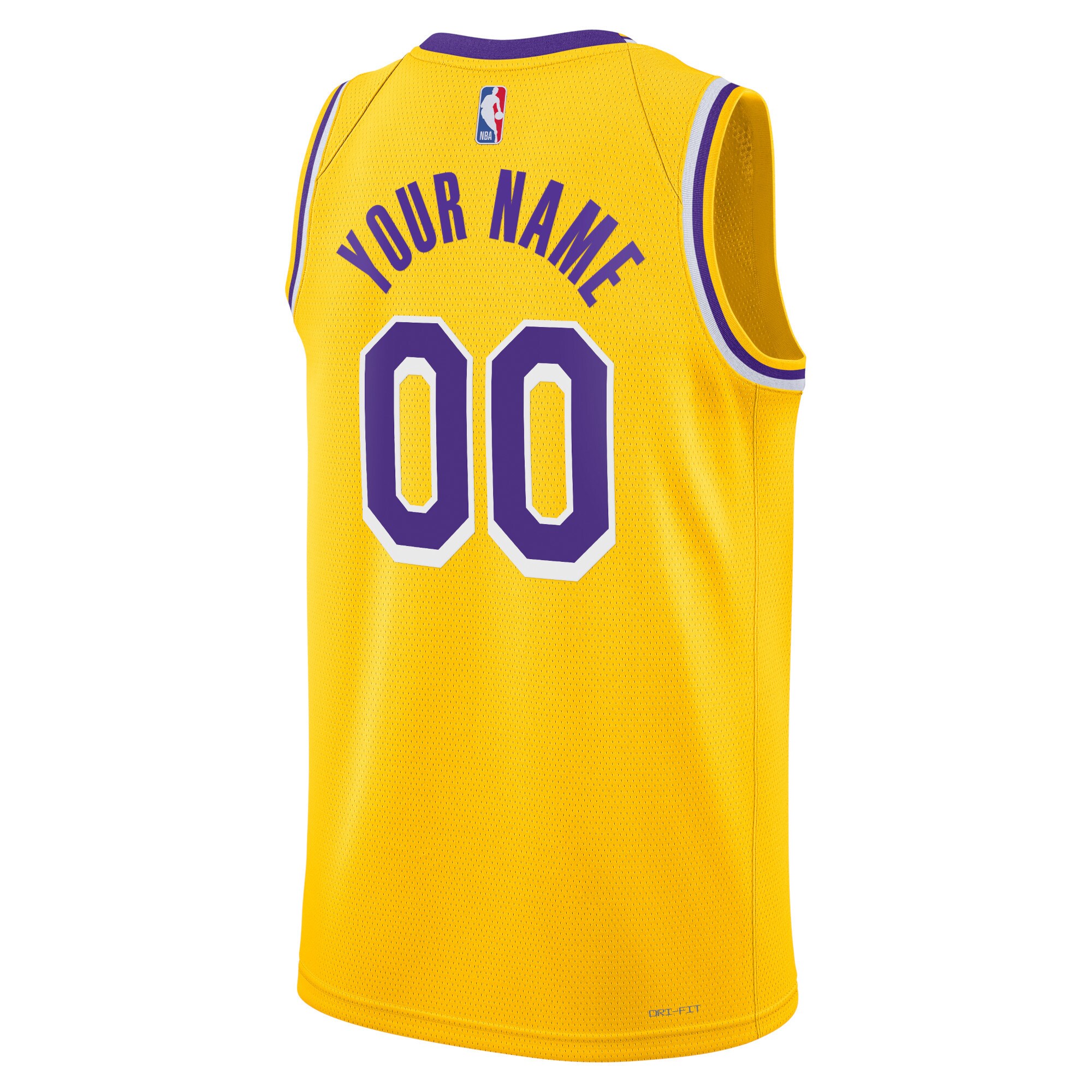 Los Angeles Lakers Nike Unisex Swingman Custom Jersey Gold - Icon Edition - vstockx