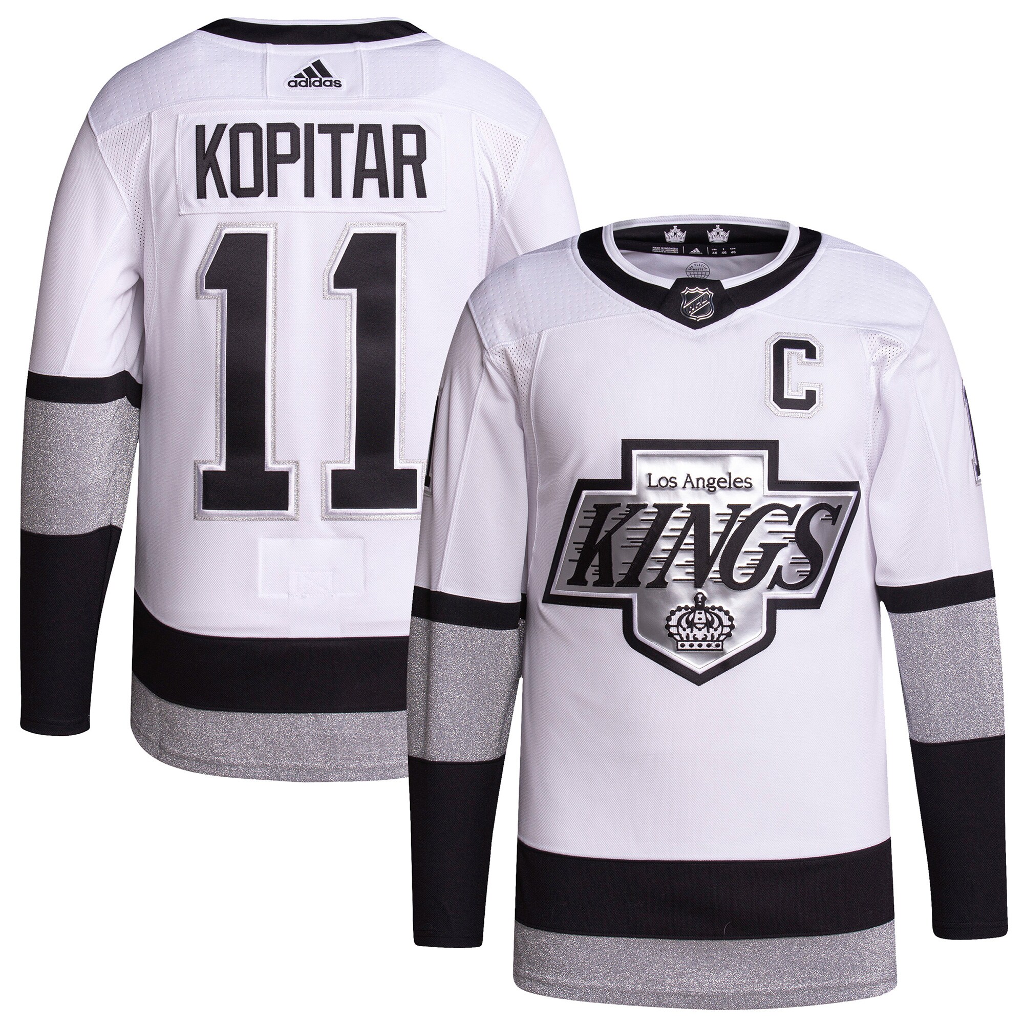 Anze Kopitar Los Angeles Kings adidas Alternate Primegreen Authentic Pro Player Jersey - White - vstockx