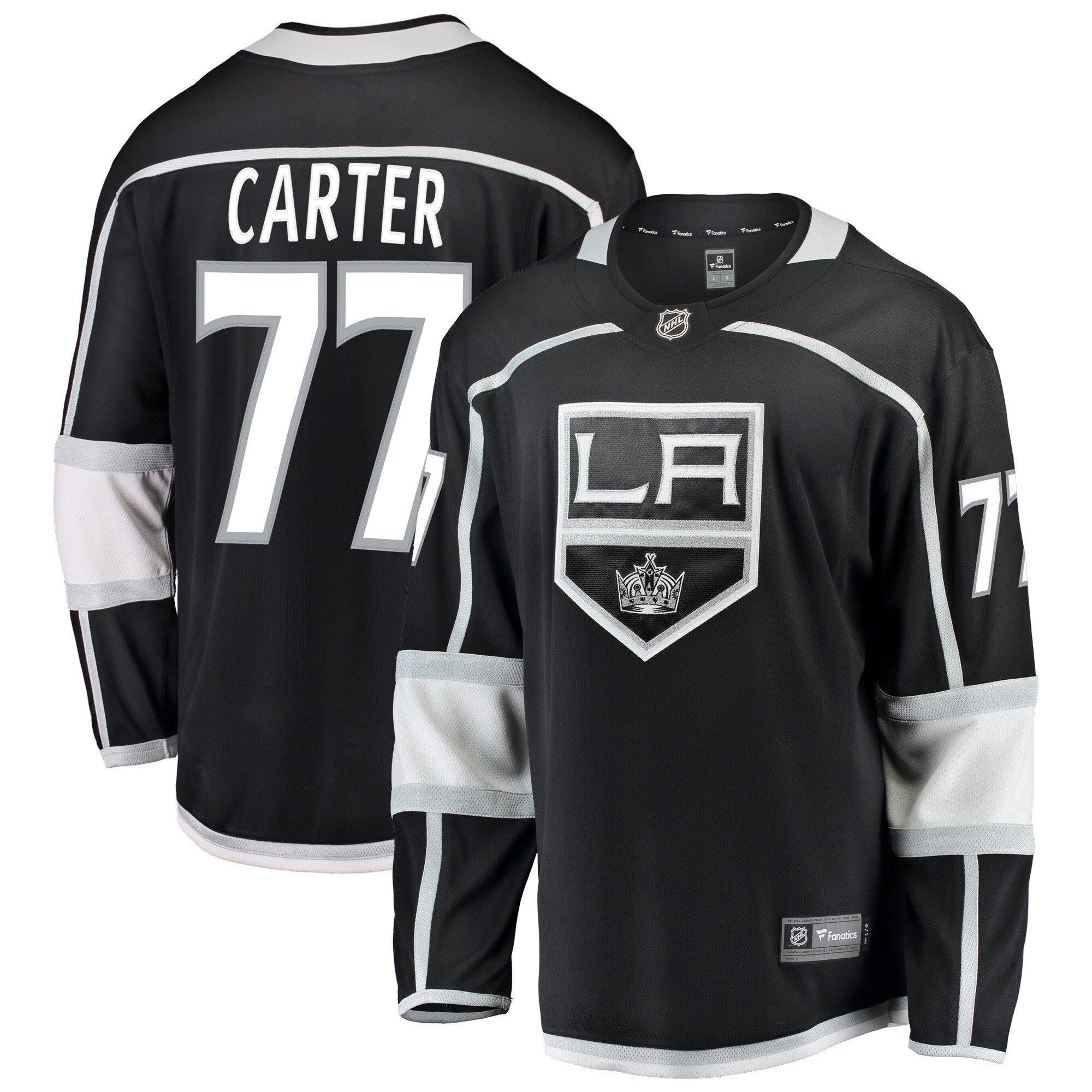 Jeff Carter Los Angeles Kings Fanatics Branded Breakaway Jersey - Black - vstockx