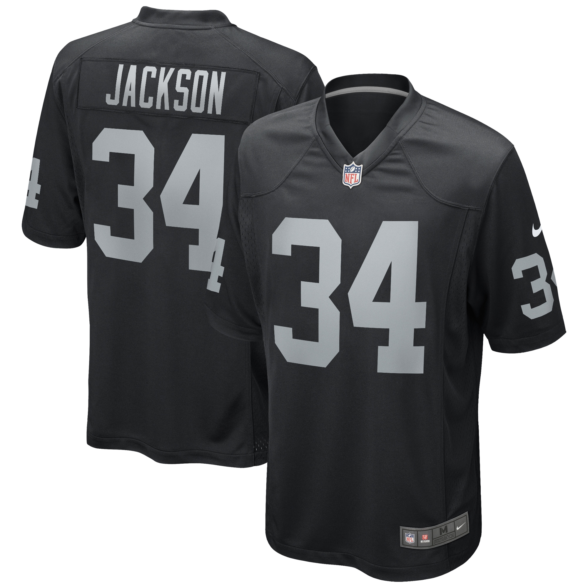 Bo Jackson Las Vegas Raiders Nike Game Retired Player Jersey - Black - vstockx