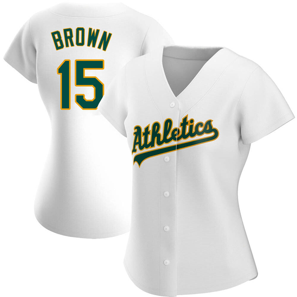 Women's Oakland Athletics Seth Brown Cool Base Replica Home Jersey - White - vstockx