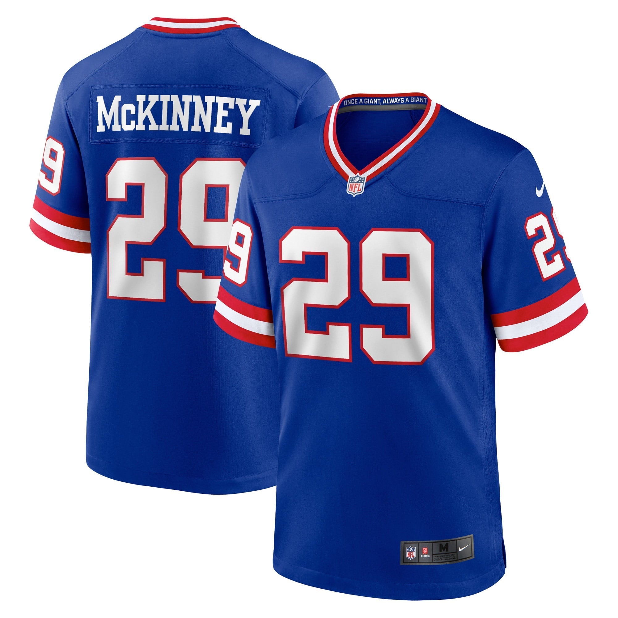 Men's Nike Xavier McKinney Royal New York Giants Classic Player Game Jersey - vstockx