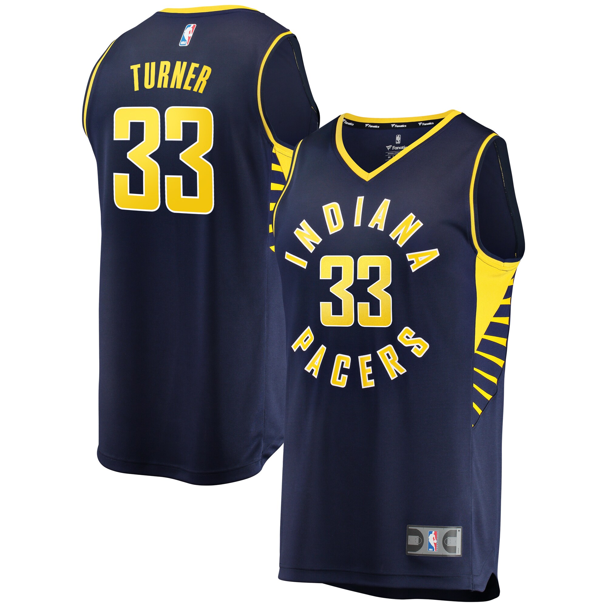 Myles Turner Indiana Pacers Fanatics Branded Fast Break Replica Jersey Navy - Icon Edition - vstockx