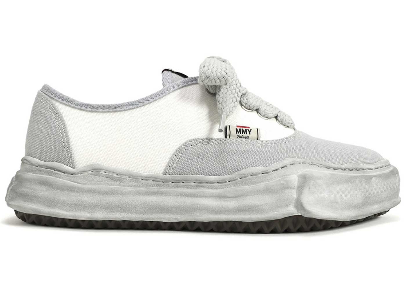 Maison Mihara Yasuhiro Baker OG Sole Over Dyed Canvas Low White - vstockx