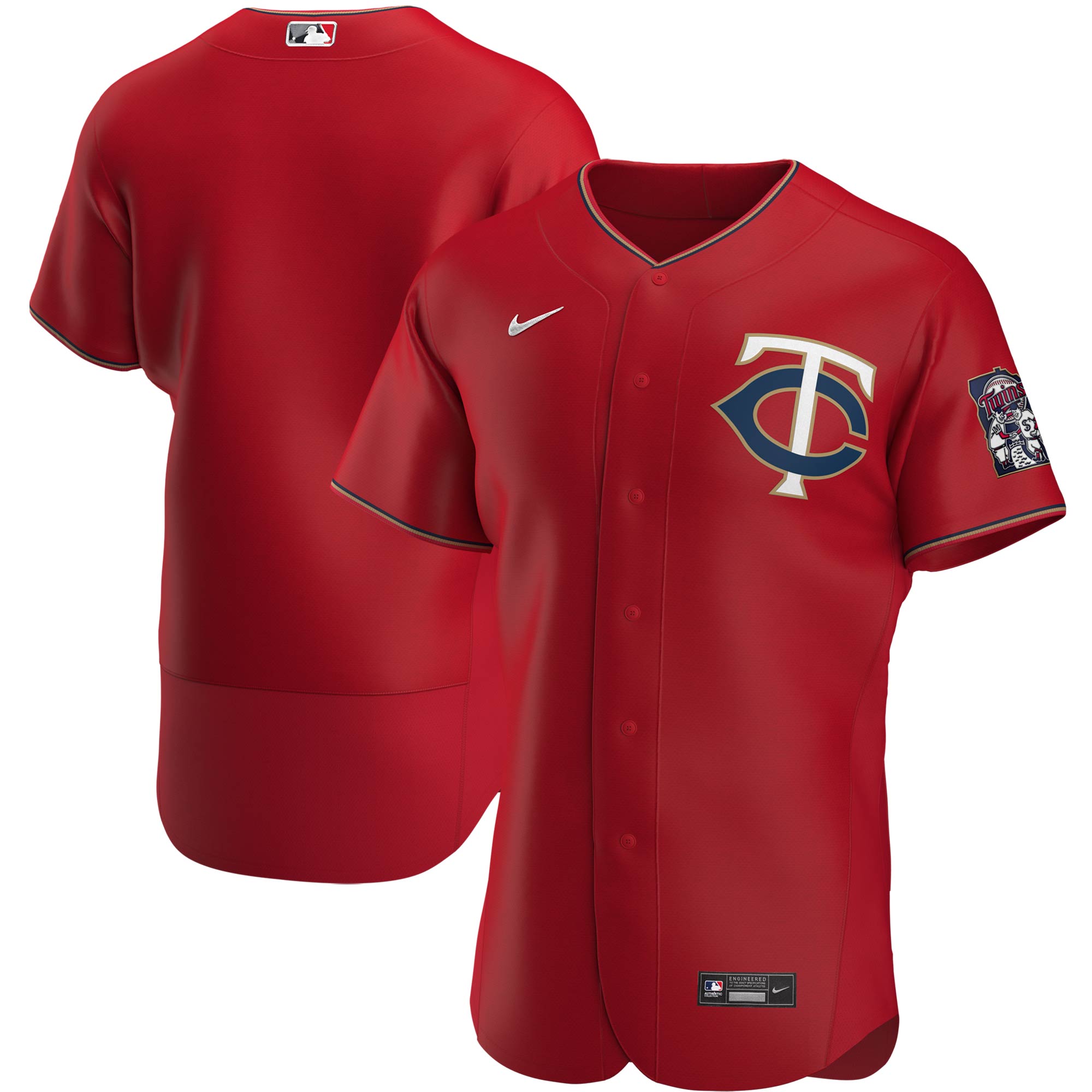 Minnesota Twins Nike Alternate Authentic Team Jersey - Red - vstockx