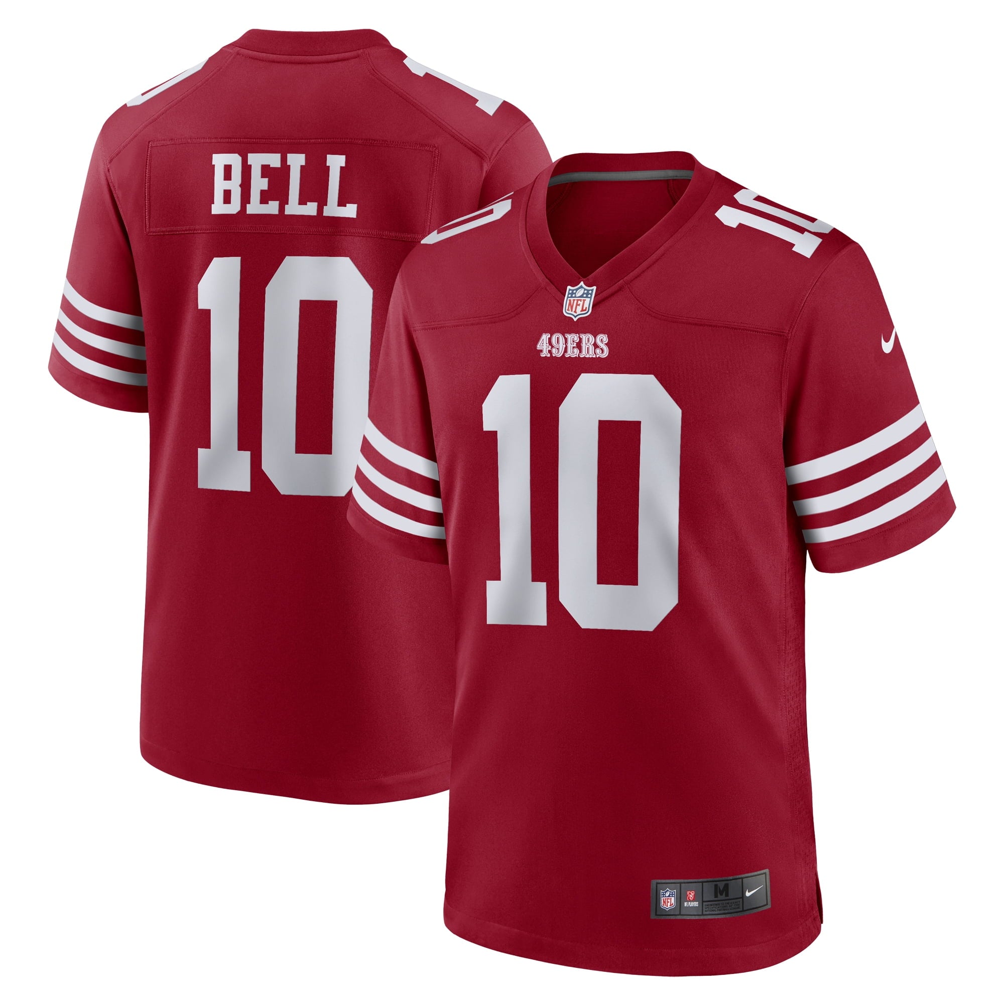 Men's Nike Ronnie Bell Scarlet San Francisco 49ers Team Game Jersey - vstockx