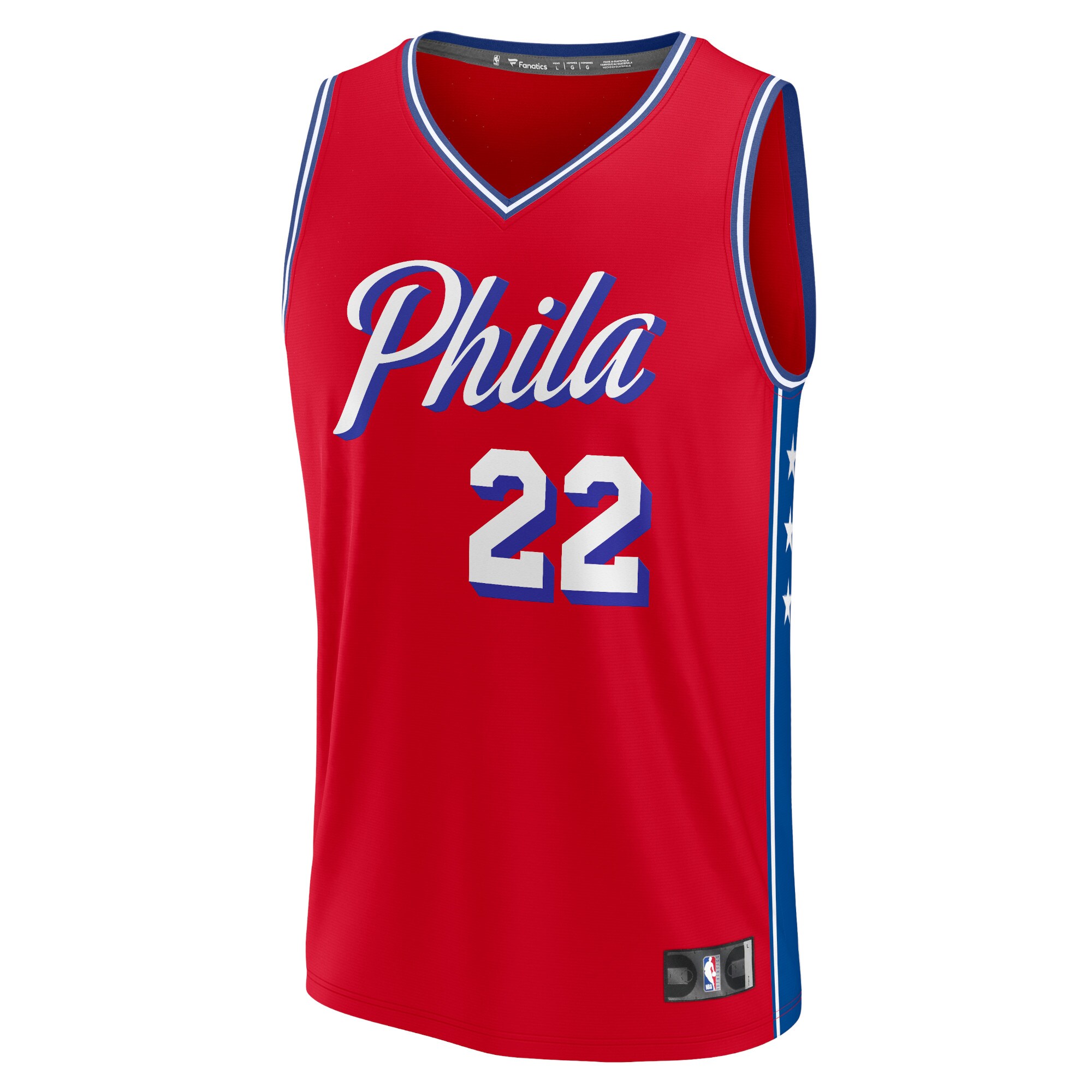 Matisse Thybulle Philadelphia 76ers Fanatics Branded Youth Fast Break Player Jersey - Statement Edition - Red - vstockx