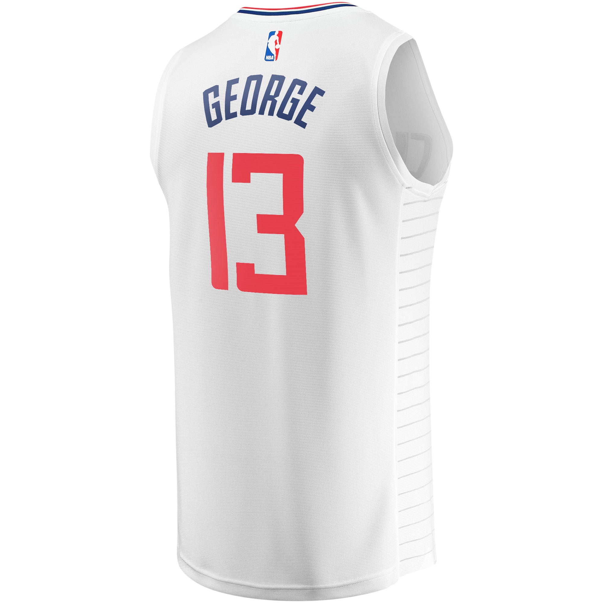 Youth Fanatics Branded Paul George White LA Clippers Fast Break Player Jersey - Association Edition - vstockx