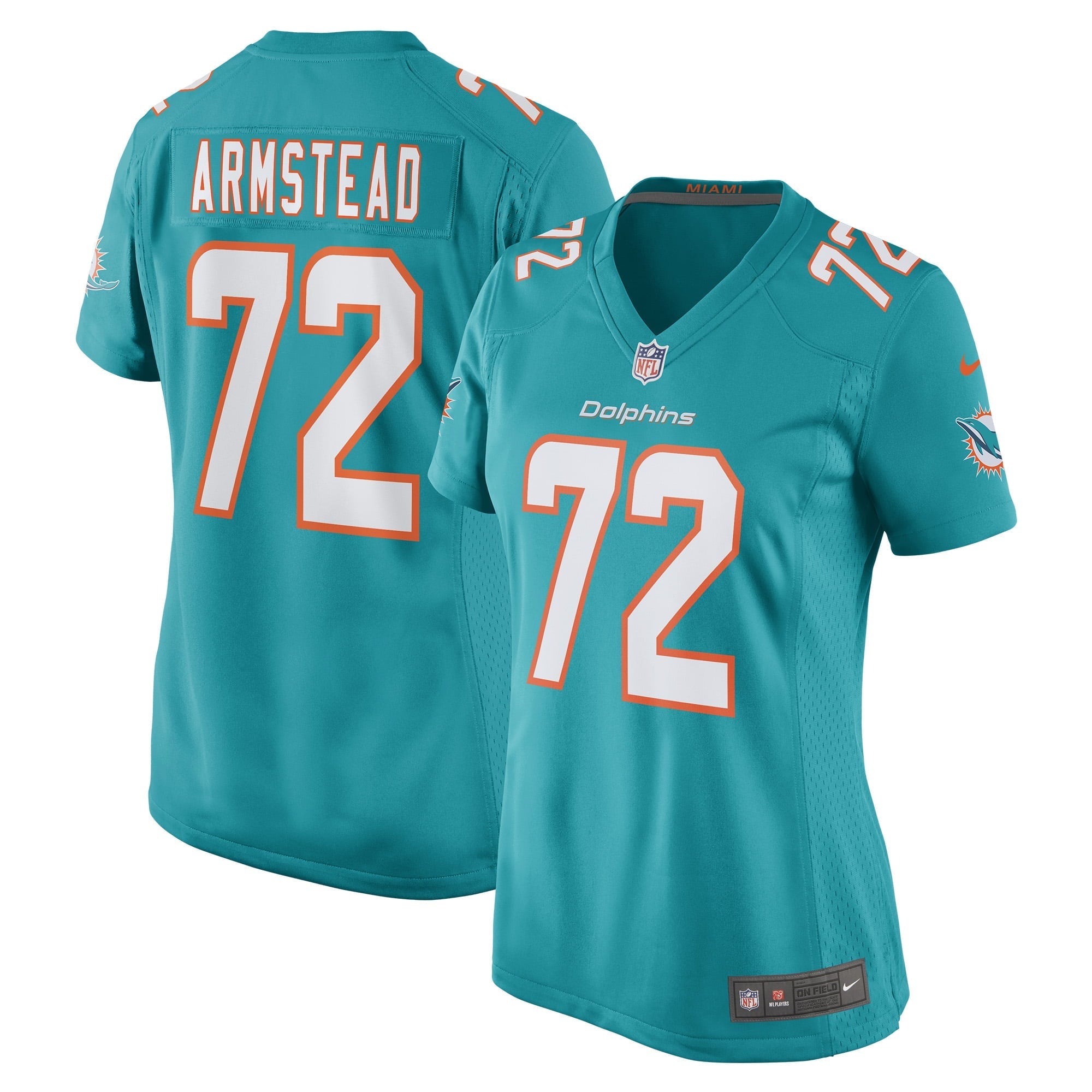 Women's Nike Terron Armstead Aqua Miami Dolphins Game Jersey - vstockx