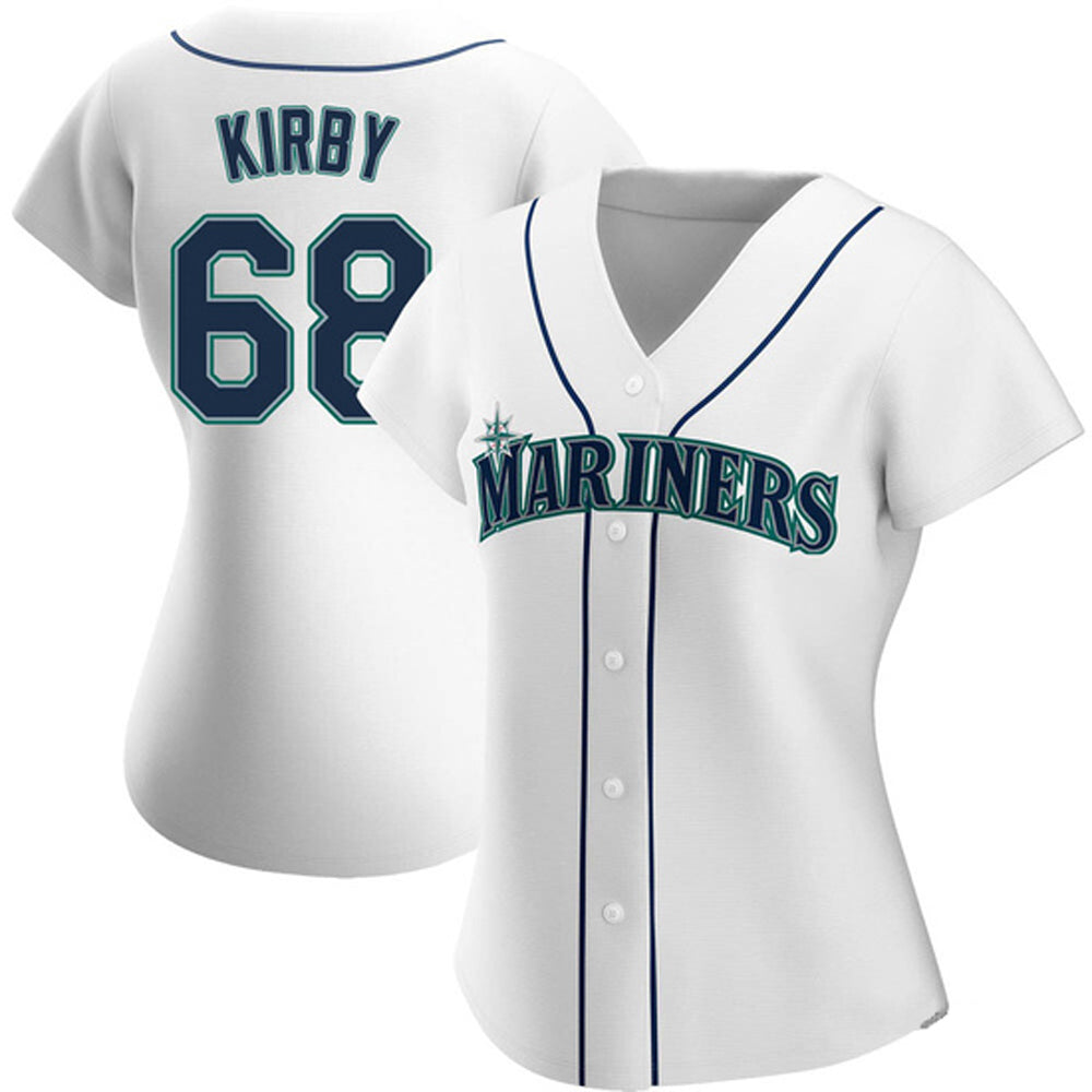 Women's Seattle Mariners George Kirby Cool Base Replica Home Jersey - White - vstockx