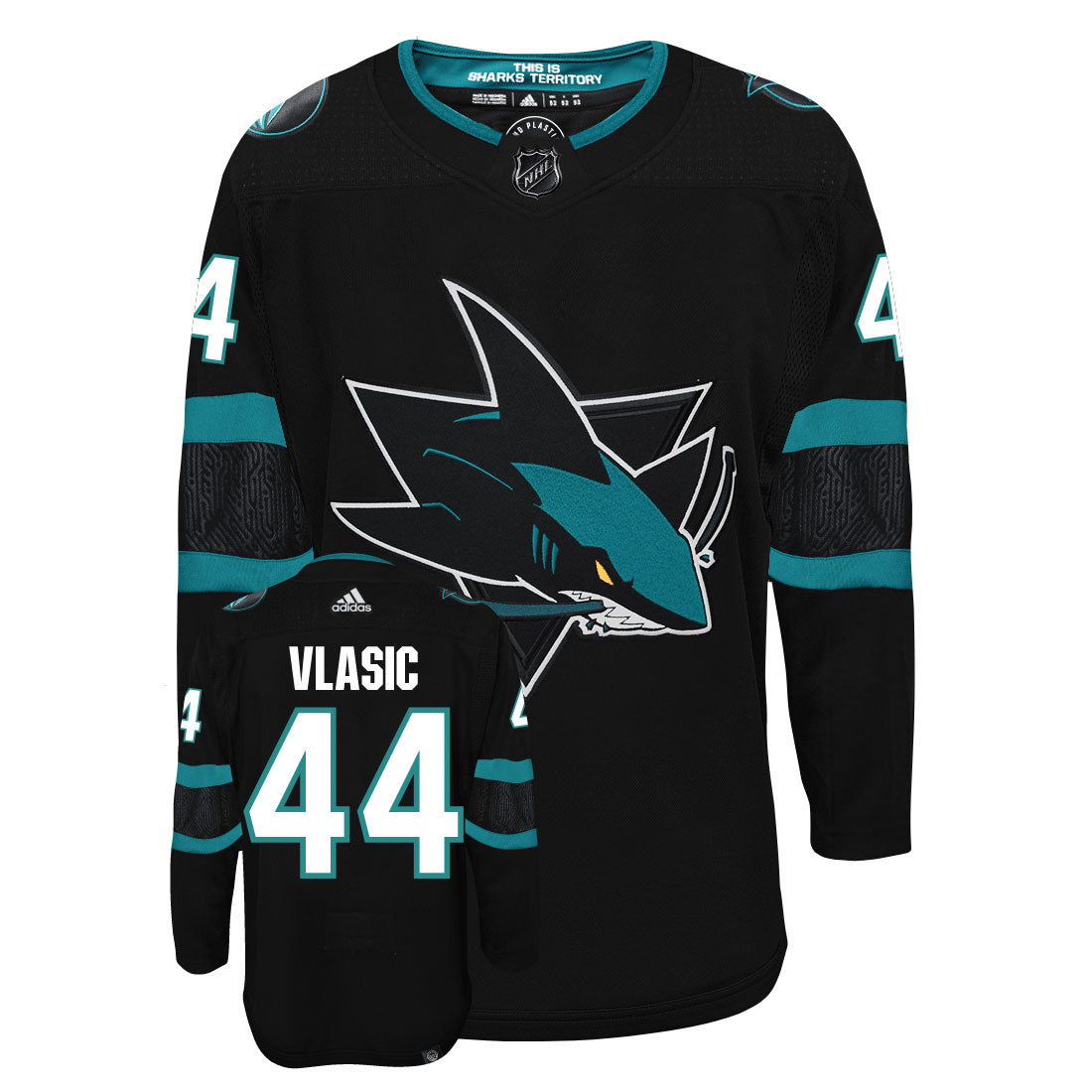 Marc-Edouard Vlasic San Jose Sharks Adidas Primegreen Authentic NHL Hockey Jersey - vstockx
