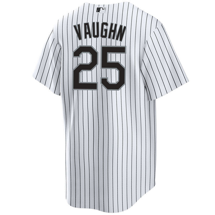 Men's Andrew Vaughn Chicago White Sox White Home Replica Jersey - vstockx