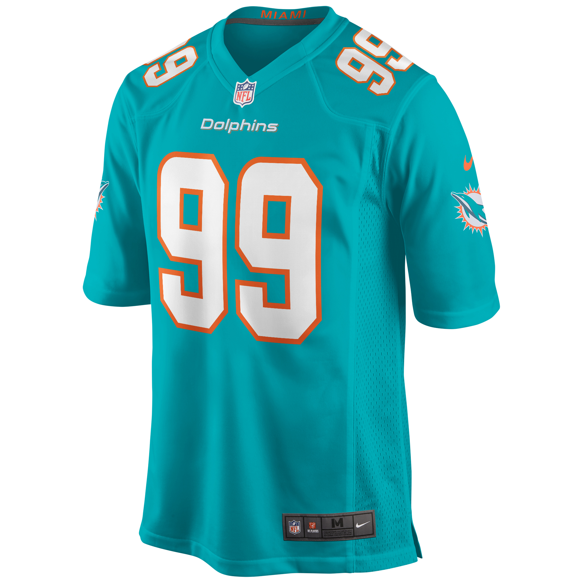 Jason Taylor Miami Dolphins Nike Game Retired Player Jersey - Aqua - vstockx