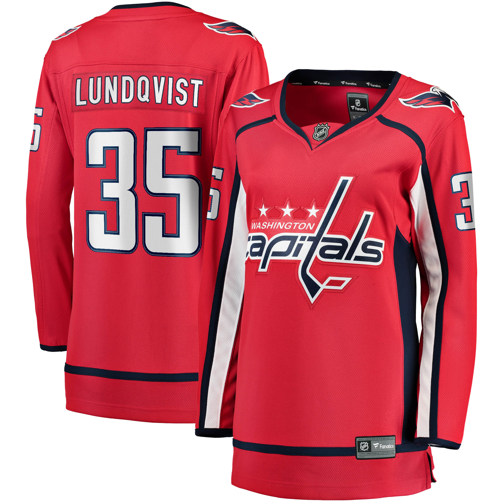 Henrik Lundqvist Washington Capitals Fanatics Branded Women's Breakaway Player Jersey - Red - vstockx