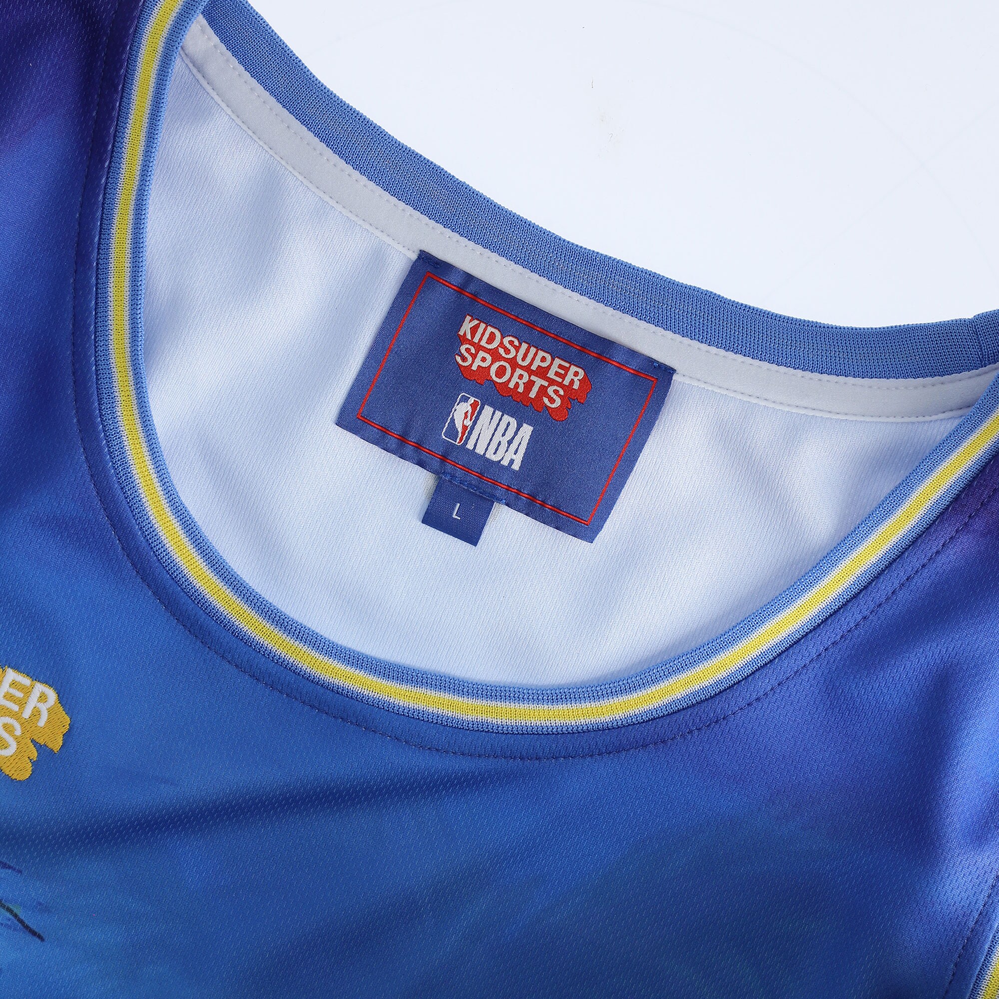 Miami Heat NBA & KidSuper Studios by Fanatics Unisex Hometown Jersey - Blue - vstockx