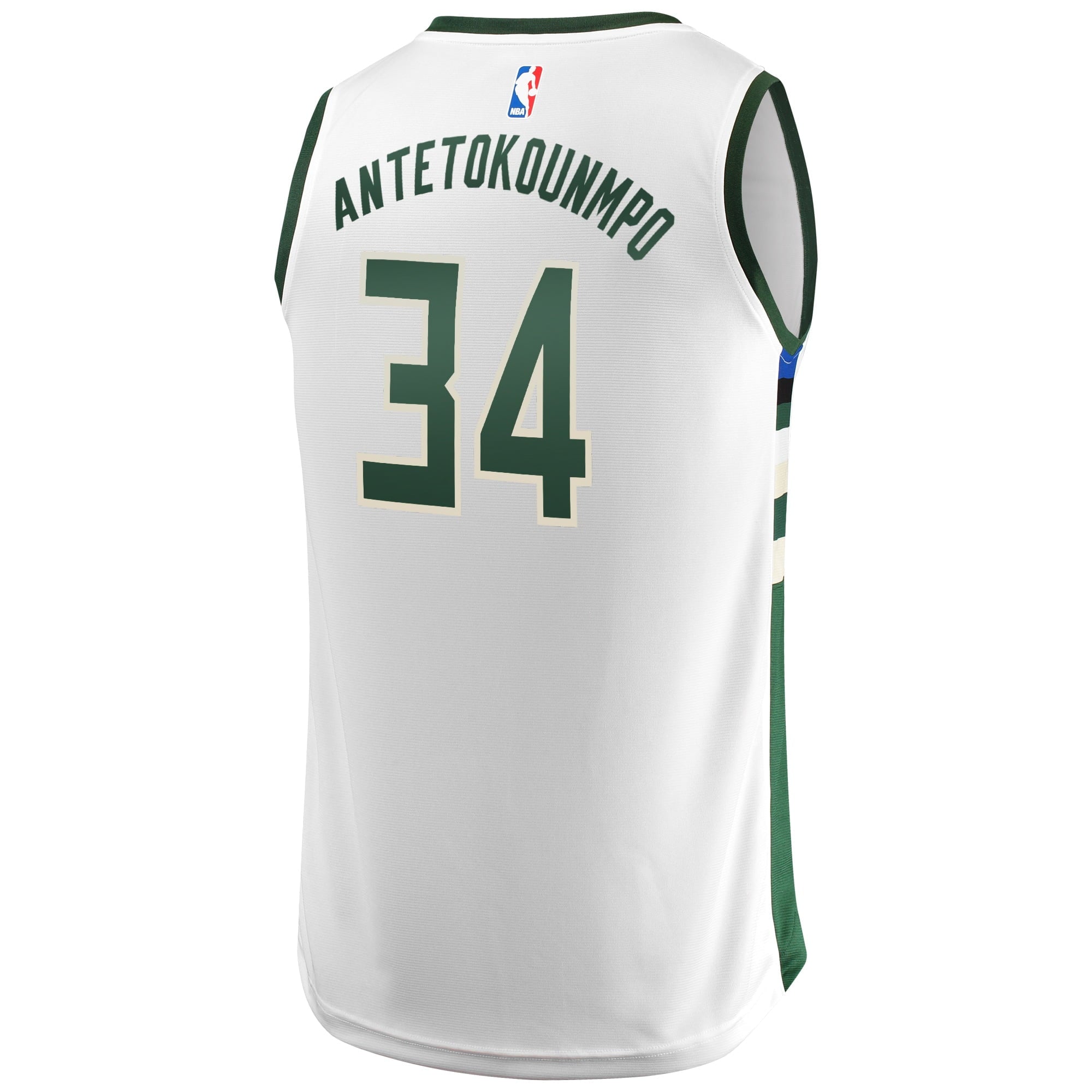 Men's Fanatics Branded Giannis Antetokounmpo White Milwaukee Bucks Fast Break Replica Jersey - Association Edition - vstockx