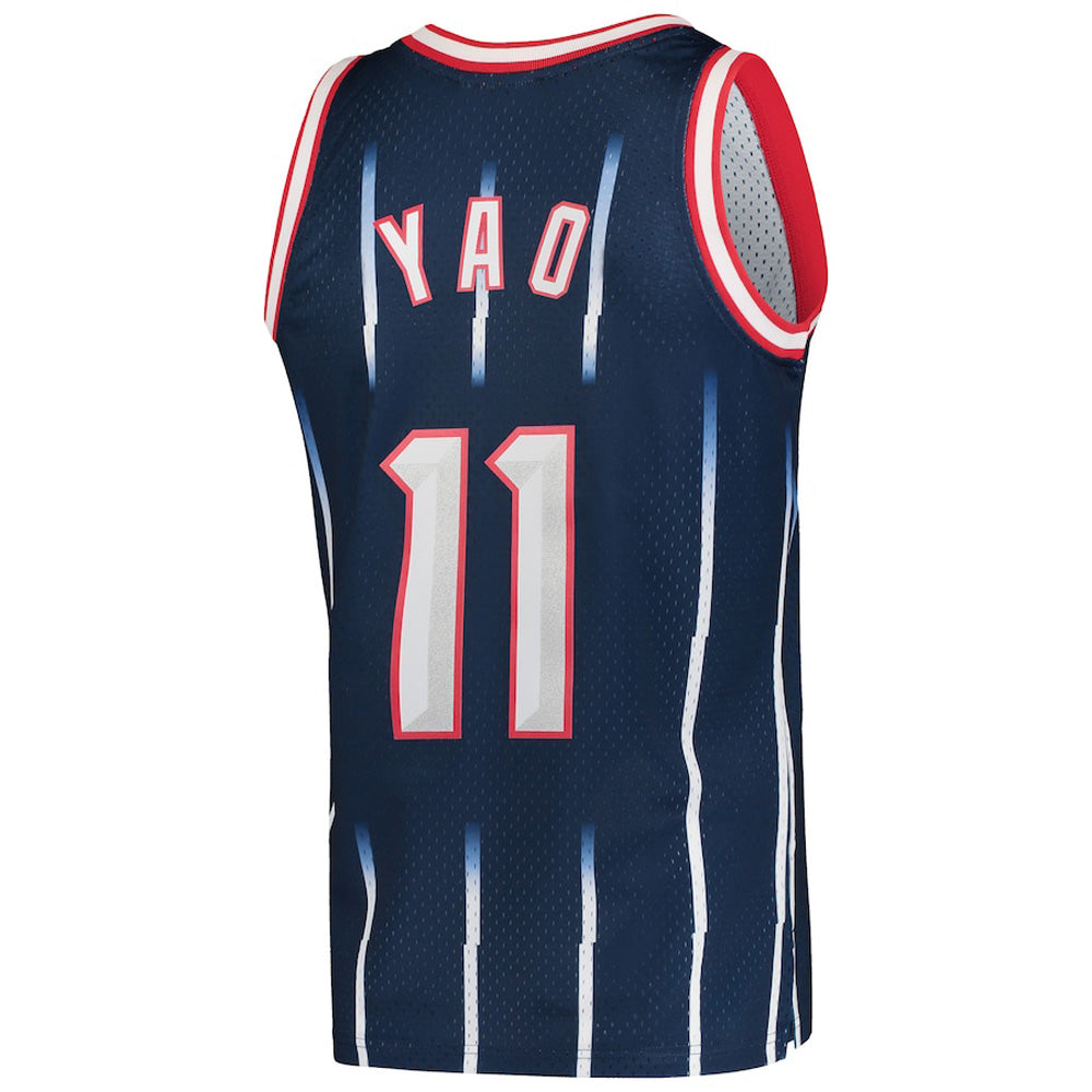 Men's Houston Rockets Yao Ming 2002-03 Hardwood Classics Jersey - Navy - vstockx