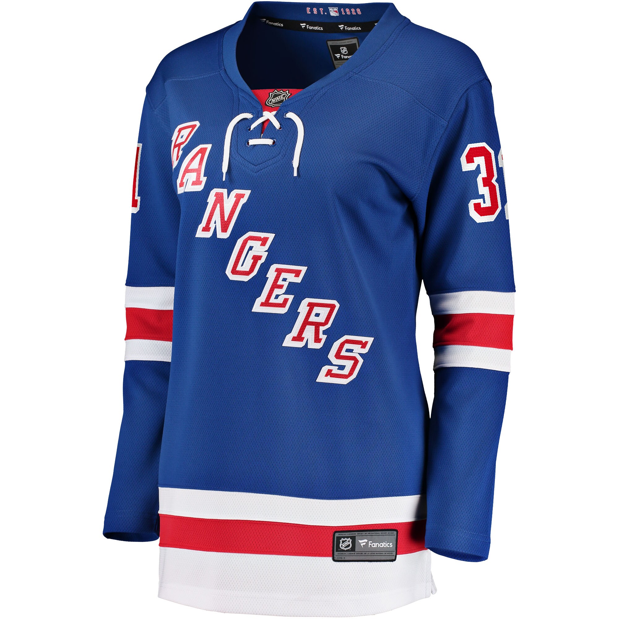 Igor Shesterkin New York Rangers Fanatics Branded Women's Home Breakaway Jersey - Blue - vstockx