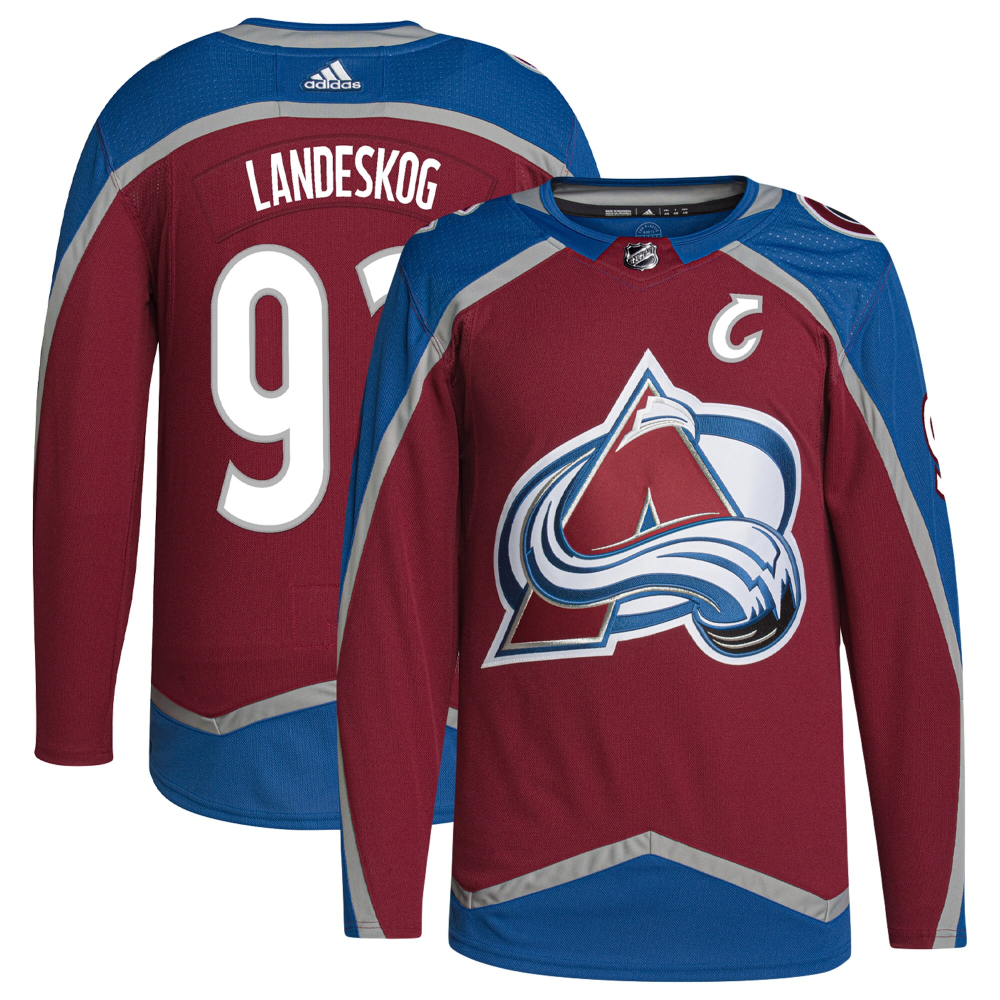 Gabriel Landeskog Colorado Avalanche adidas Primegreen Authentic Pro Player Jersey - Burgundy - vstockx