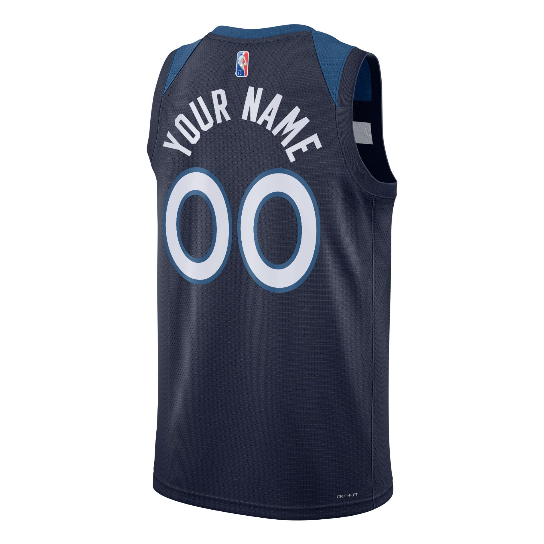 Minnesota Timberwolves Nike 2021/22 Diamond Swingman Custom Jersey - Icon Edition - Navy - vstockx