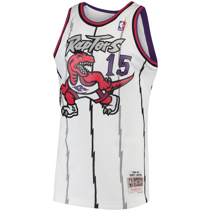 Men's Mitchell & Ness Vince Carter Toronto Raptors White 1997-98 Hardwood Classics Swingman Jersey - vstockx