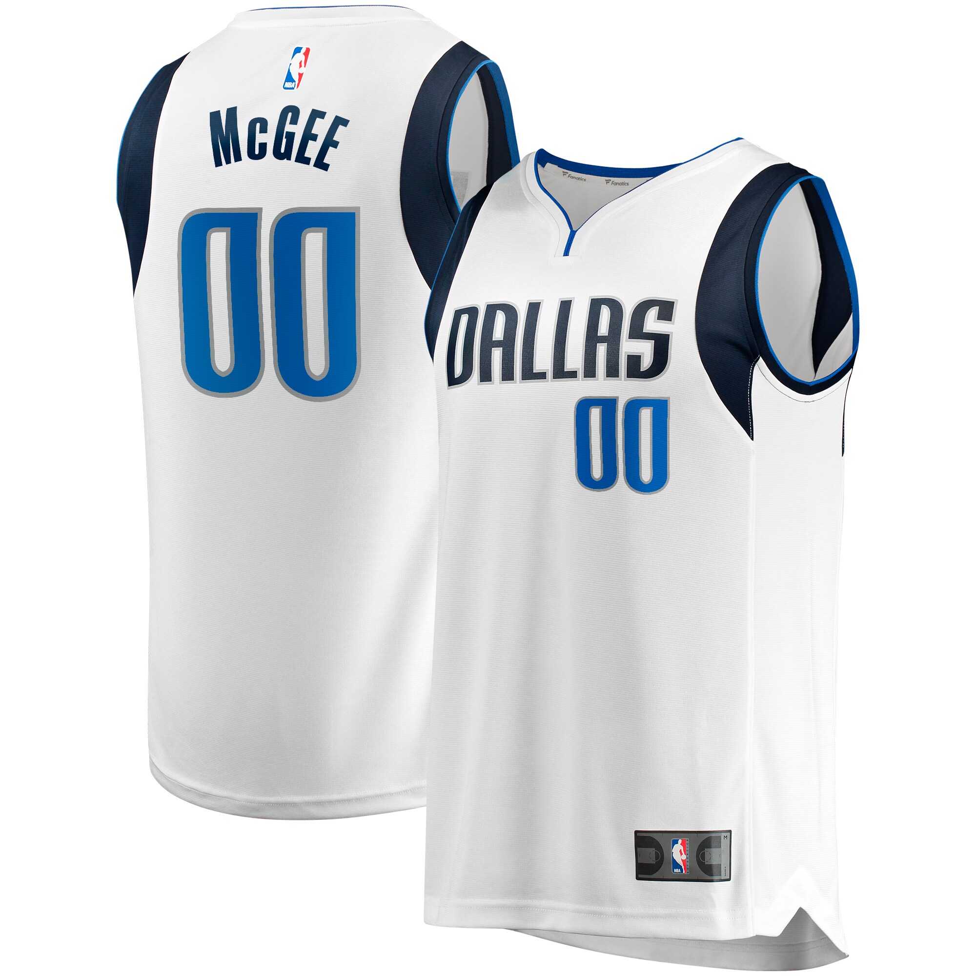 JaVale McGee Dallas Mavericks Fanatics Branded Fast Break Player Jersey - Association Edition - White - vstockx