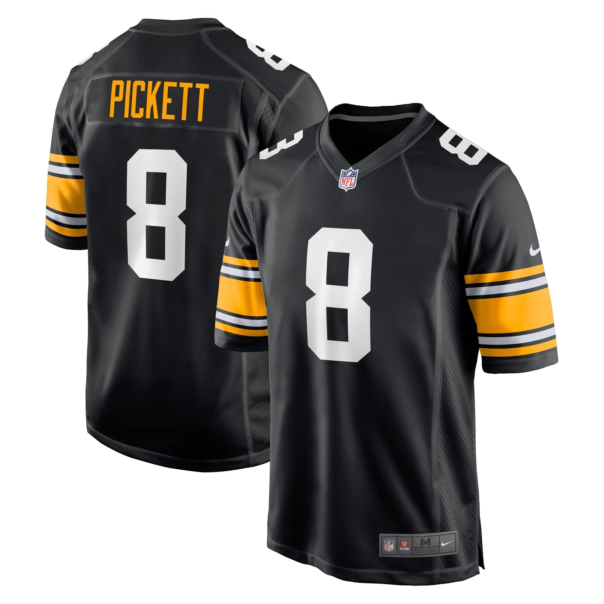 Men's Nike Kenny Pickett Black Pittsburgh Steelers Player Alternate Game Jersey - vstockx