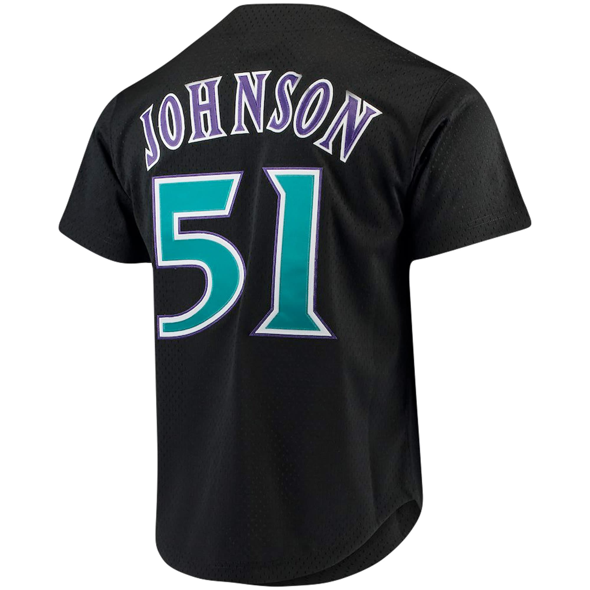 Randy Johnson Arizona Diamondbacks Mitchell & Ness Big & Tall Cooperstown Collection Mesh Button-Up Jersey- Black - vstockx