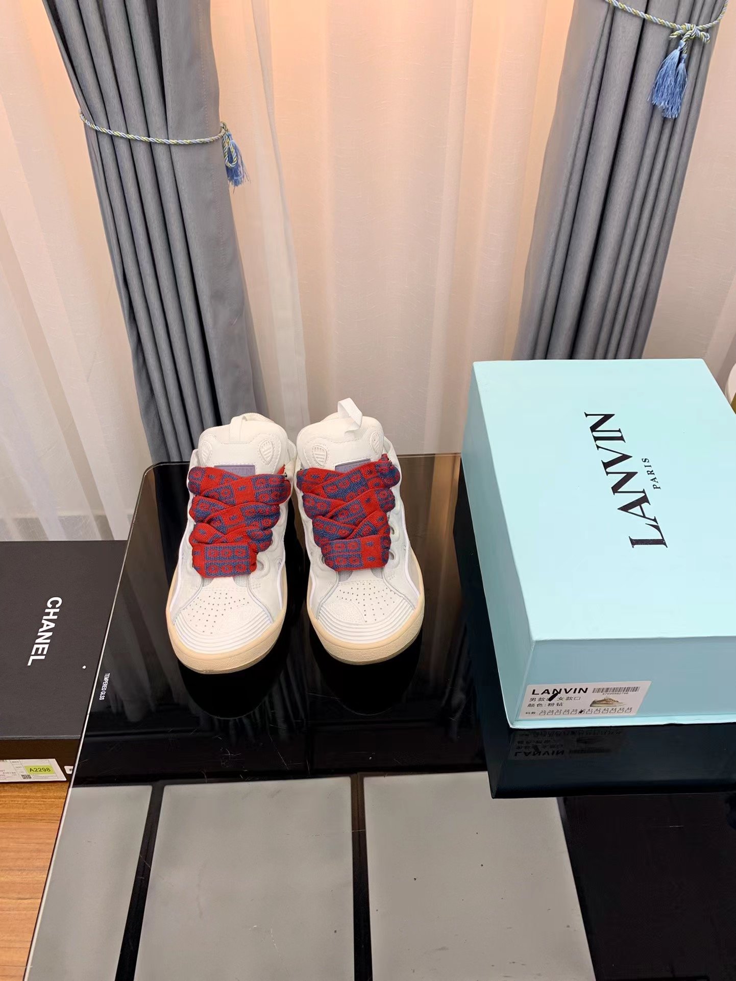 Lanvin Leather Curb Off white - vstockx