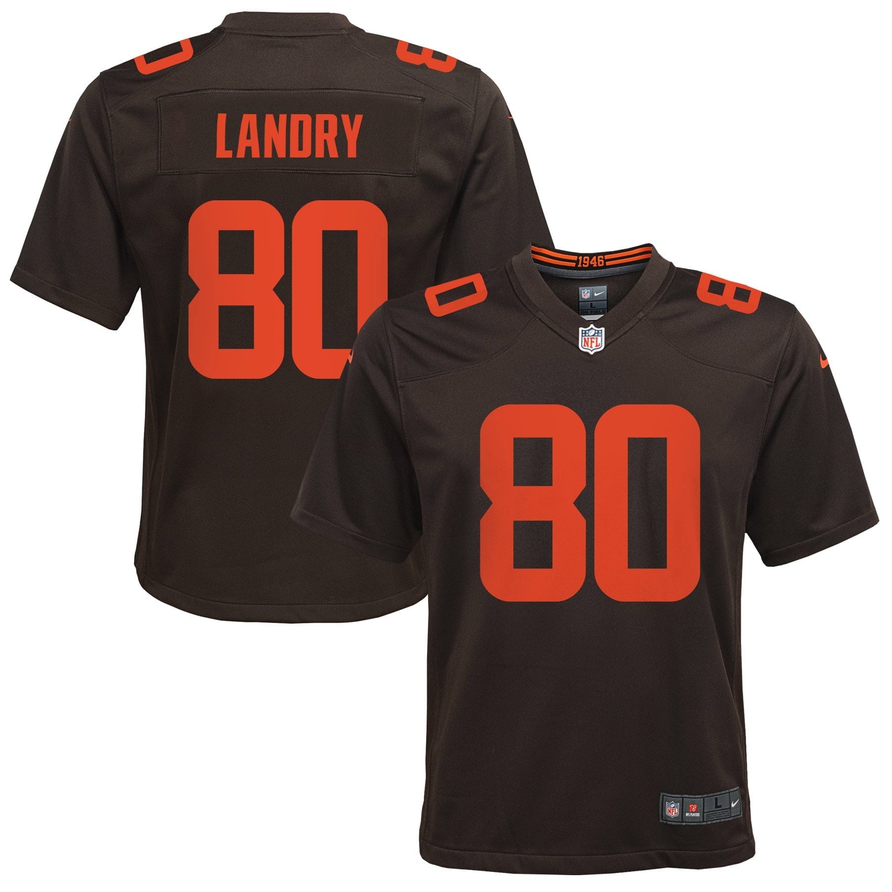 Youth Nike Jarvis Landry Brown Cleveland Browns Alternate Game Jersey - vstockx