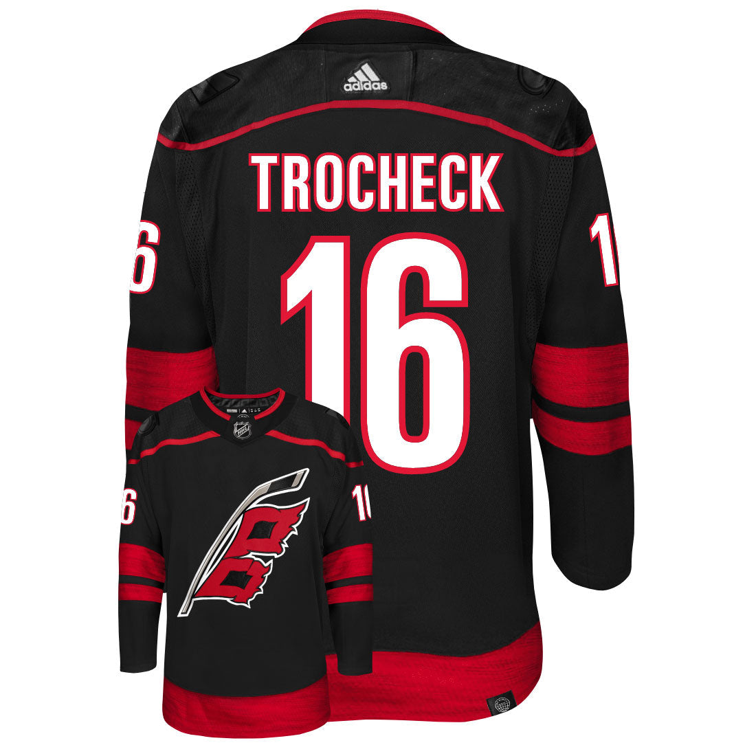 Vincent Trocheck Carolina Hurricanes Adidas Primegreen Authentic NHL Hockey Jersey - vstockx