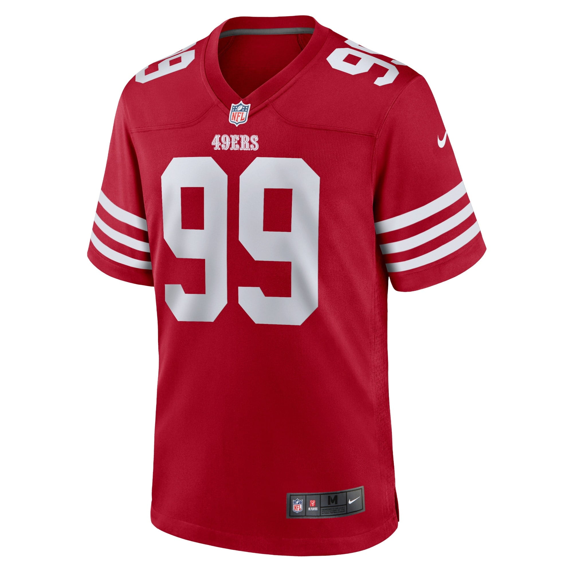 Men's Nike Javon Kinlaw Scarlet San Francisco 49ers Team Player Game Jersey - vstockx