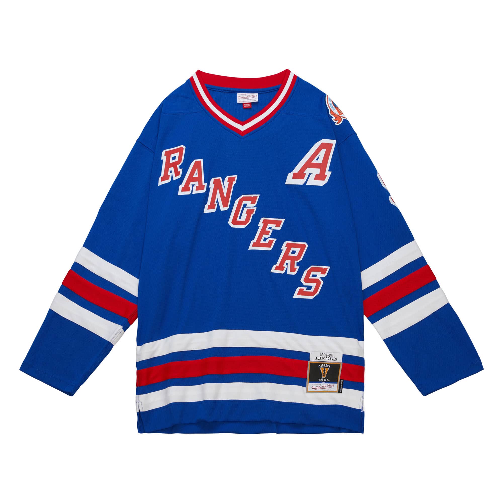 Blue Line Adam Graves New York Rangers 1993 Jersey - vstockx