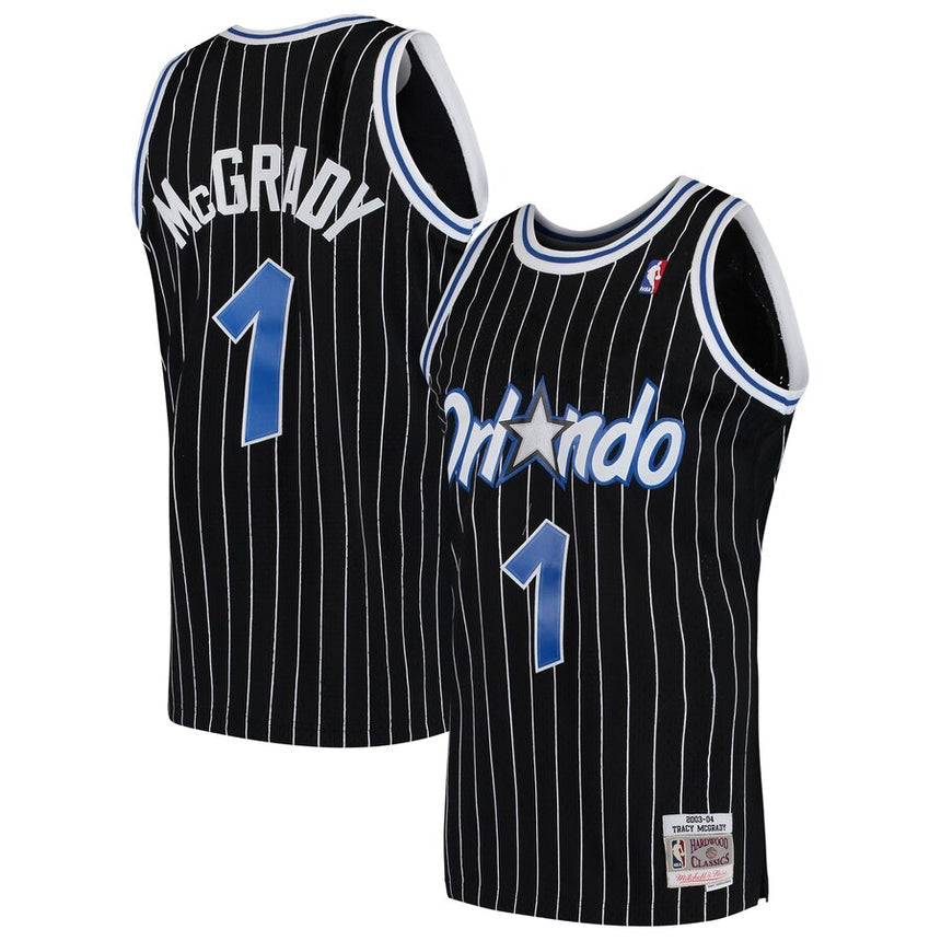 Men's Tracy McGrady 2003-04 Orlando Magic Mitchell & Ness Black Away Swingman Jersey - vstockx
