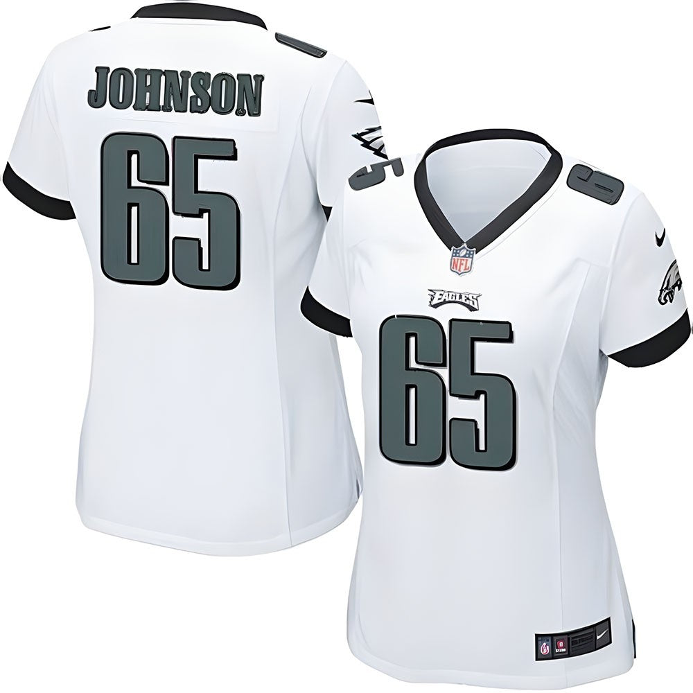 Women's Philadelphia Eagles Lane Johnson Game Jersey - White - vstockx