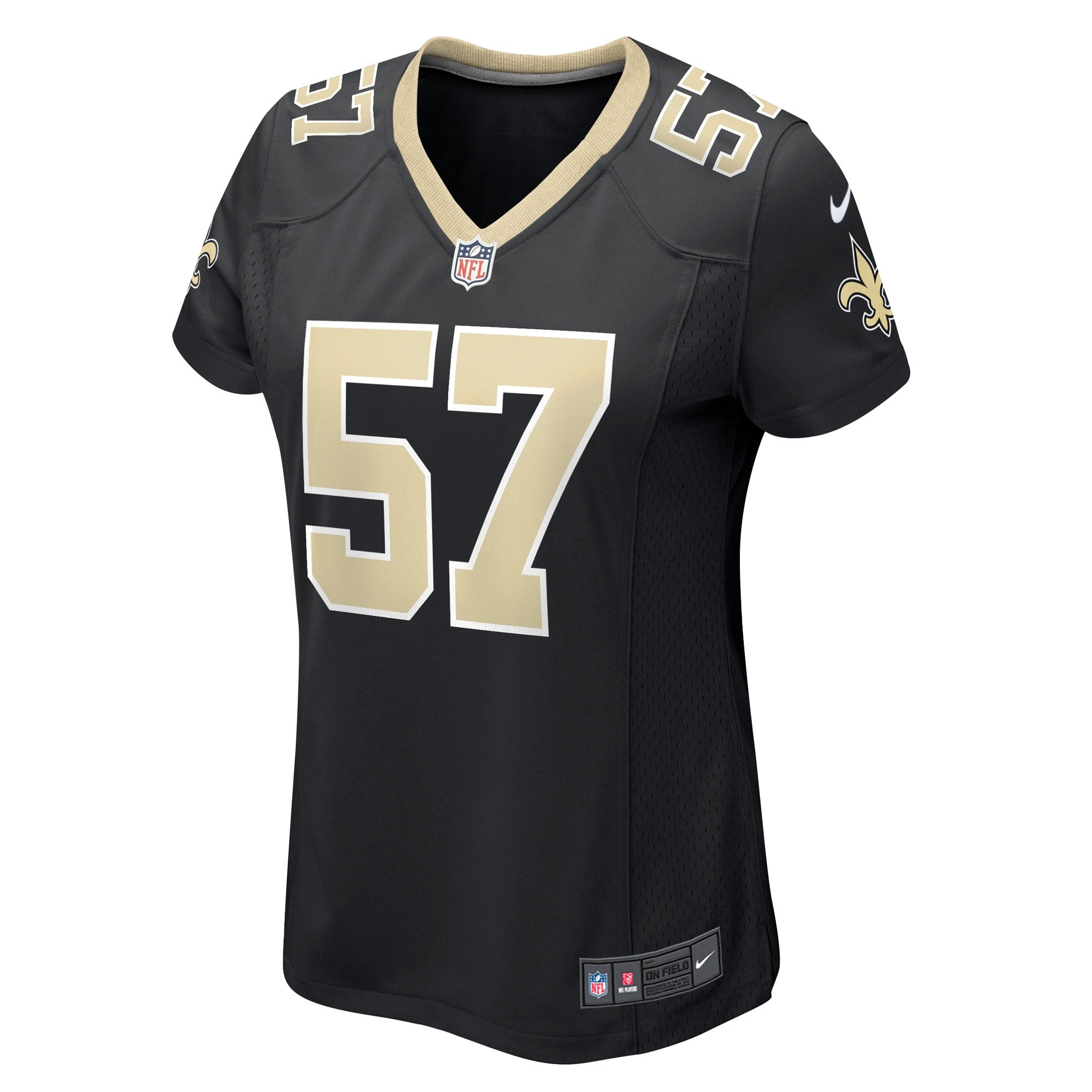 Women's Nike Christian Ringo Black New Orleans Saints Game Player Jersey - vstockx