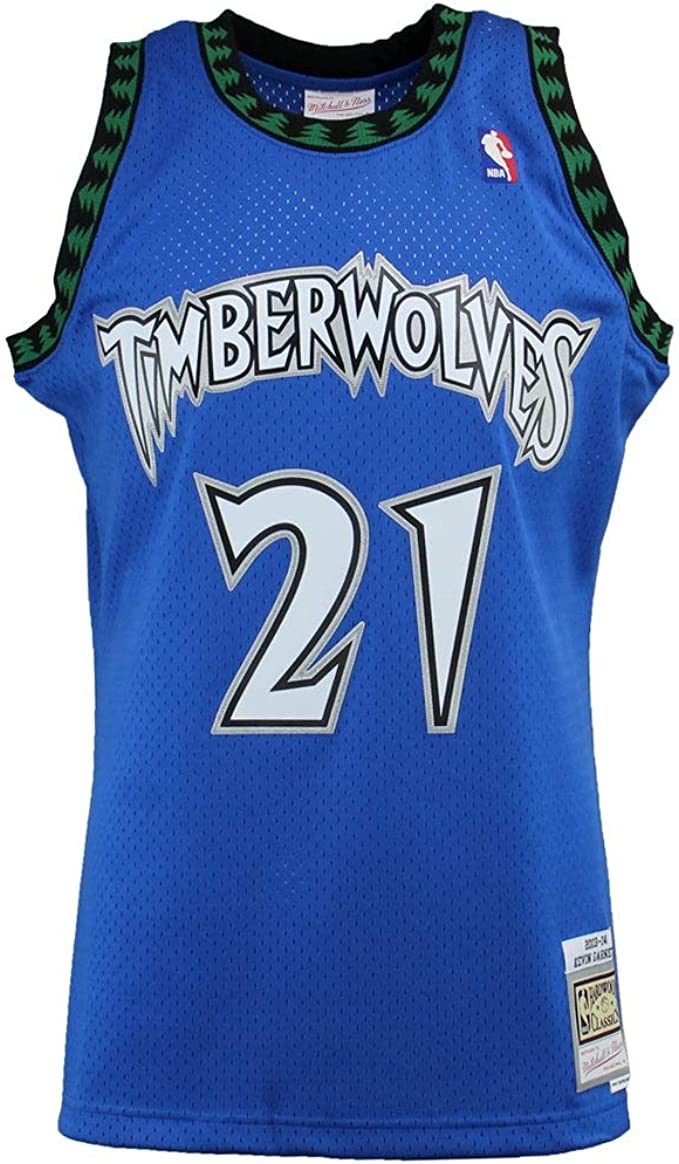 Men's Minnesota Timberwolves Kevin Garnett Mitchell & Ness Blue 2003-04 Hardwood Classics Swingman Player Jersey - vstockx