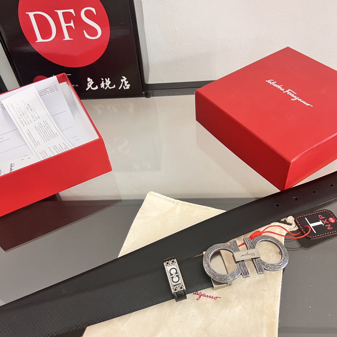 Streetwear Belt Ferragamo 320199 size:3.5cm - vstockx